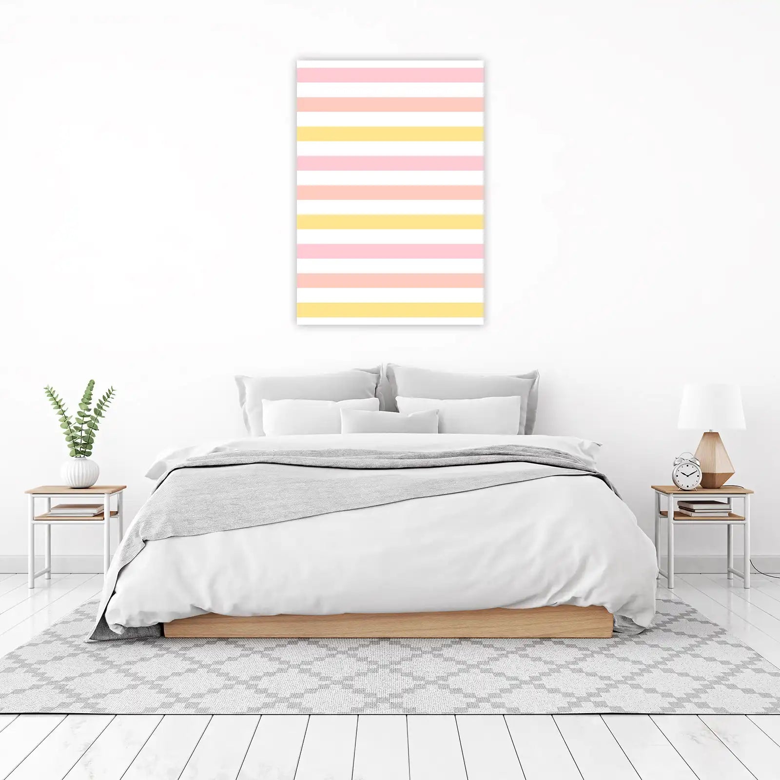 Pastel Stripe Modern Art Wall Art