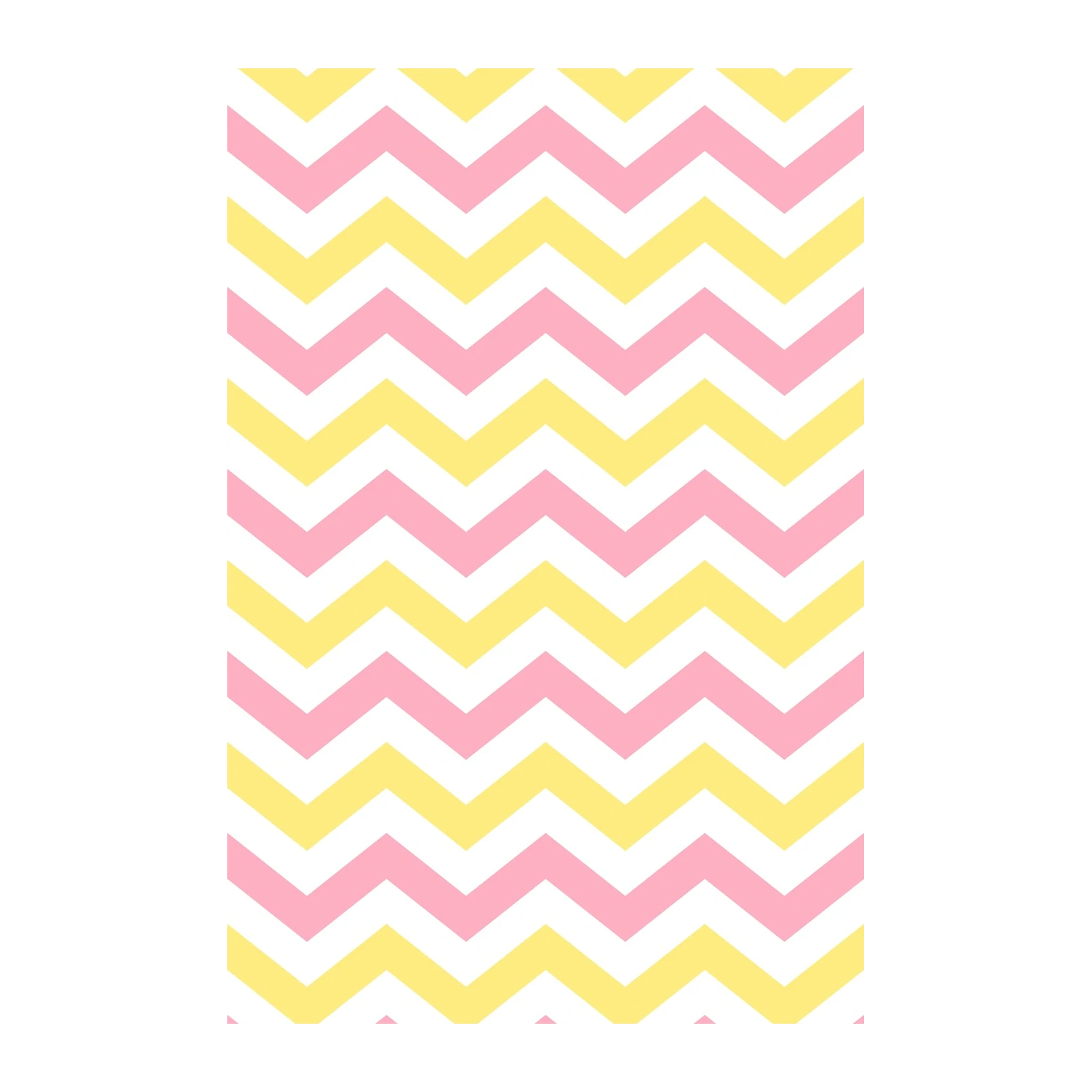 Playful Pink & Yellow Chevron Pattern Wall Art