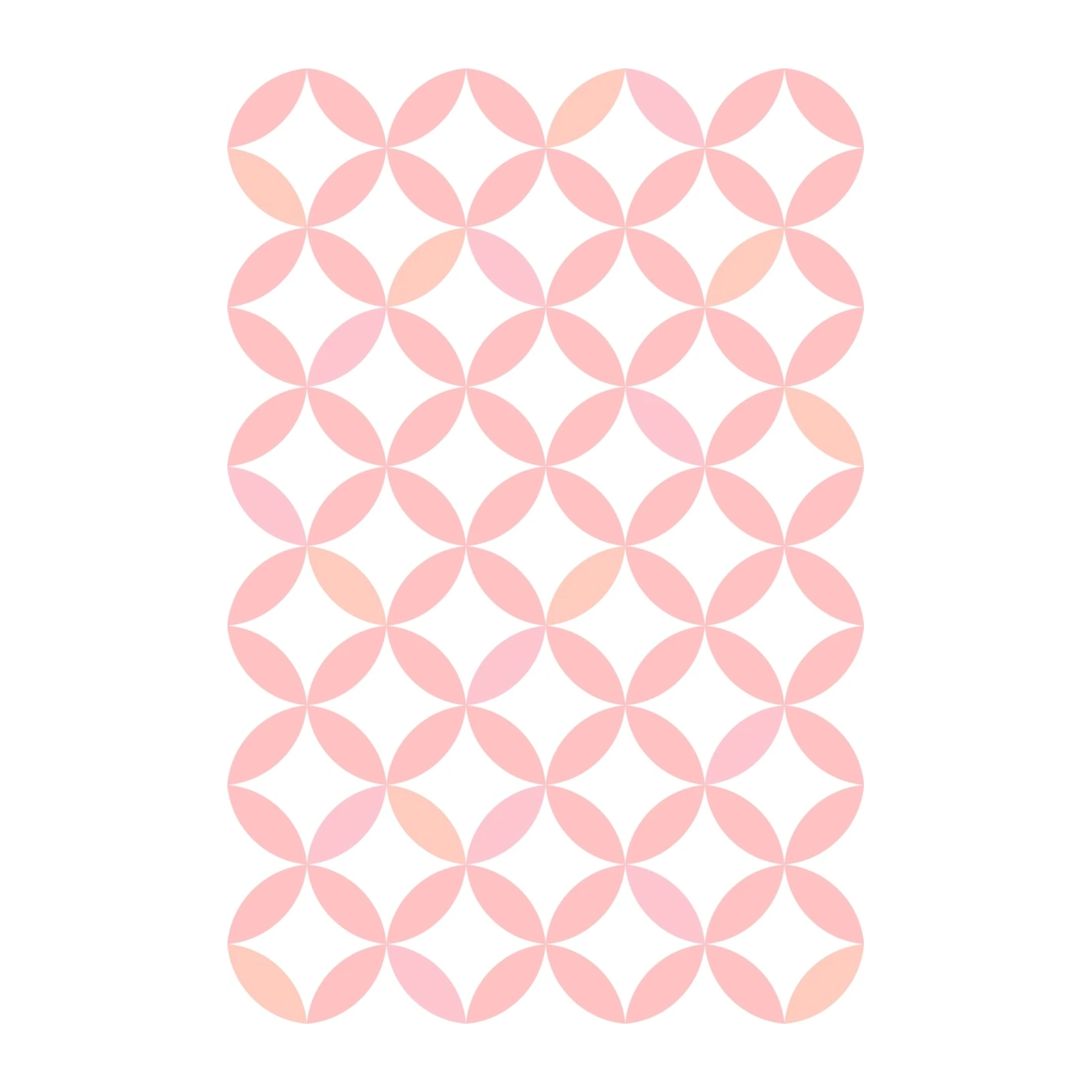 Soft Peach Geometric Pattern Wall Art