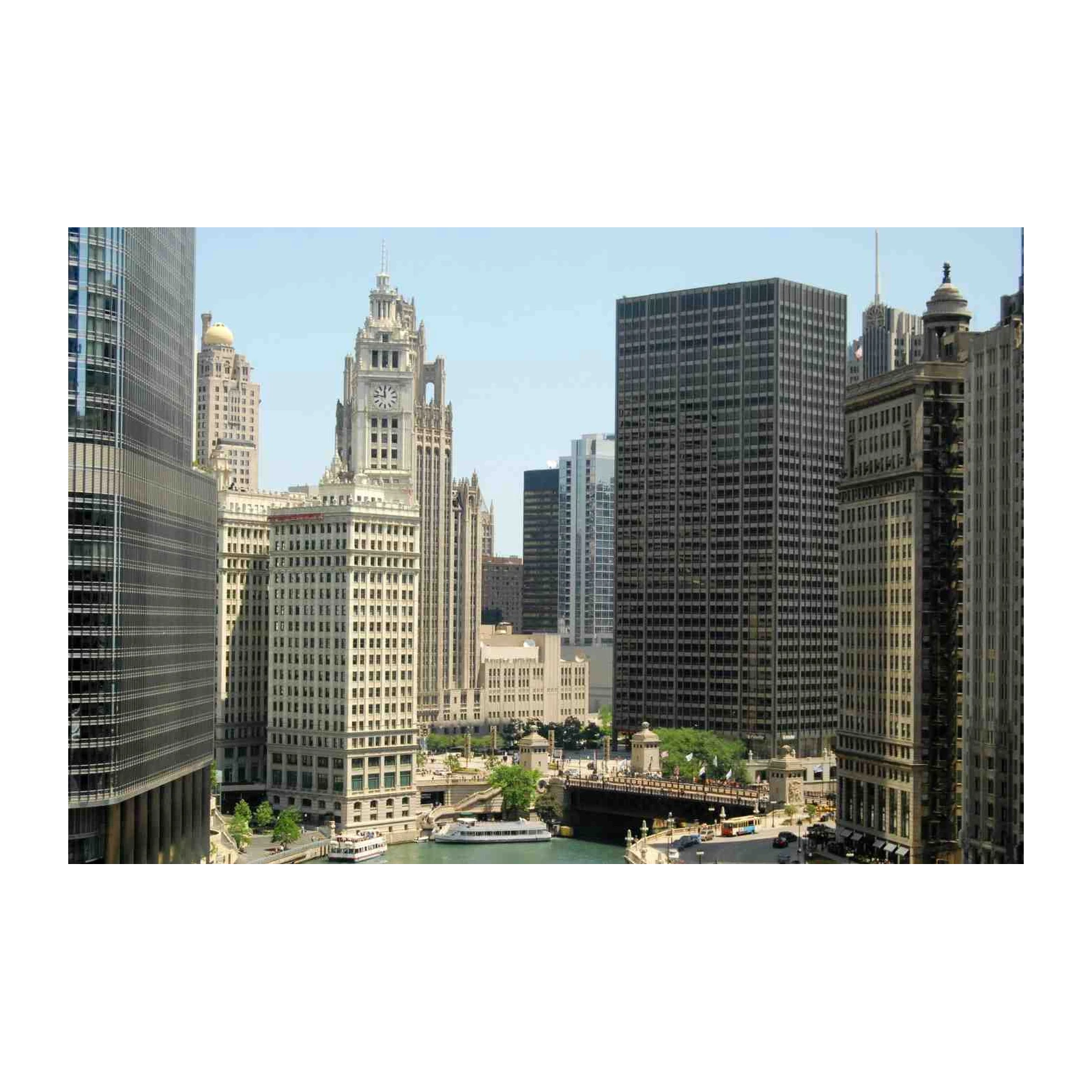 Chicago Skyline Riverfront Wall Art