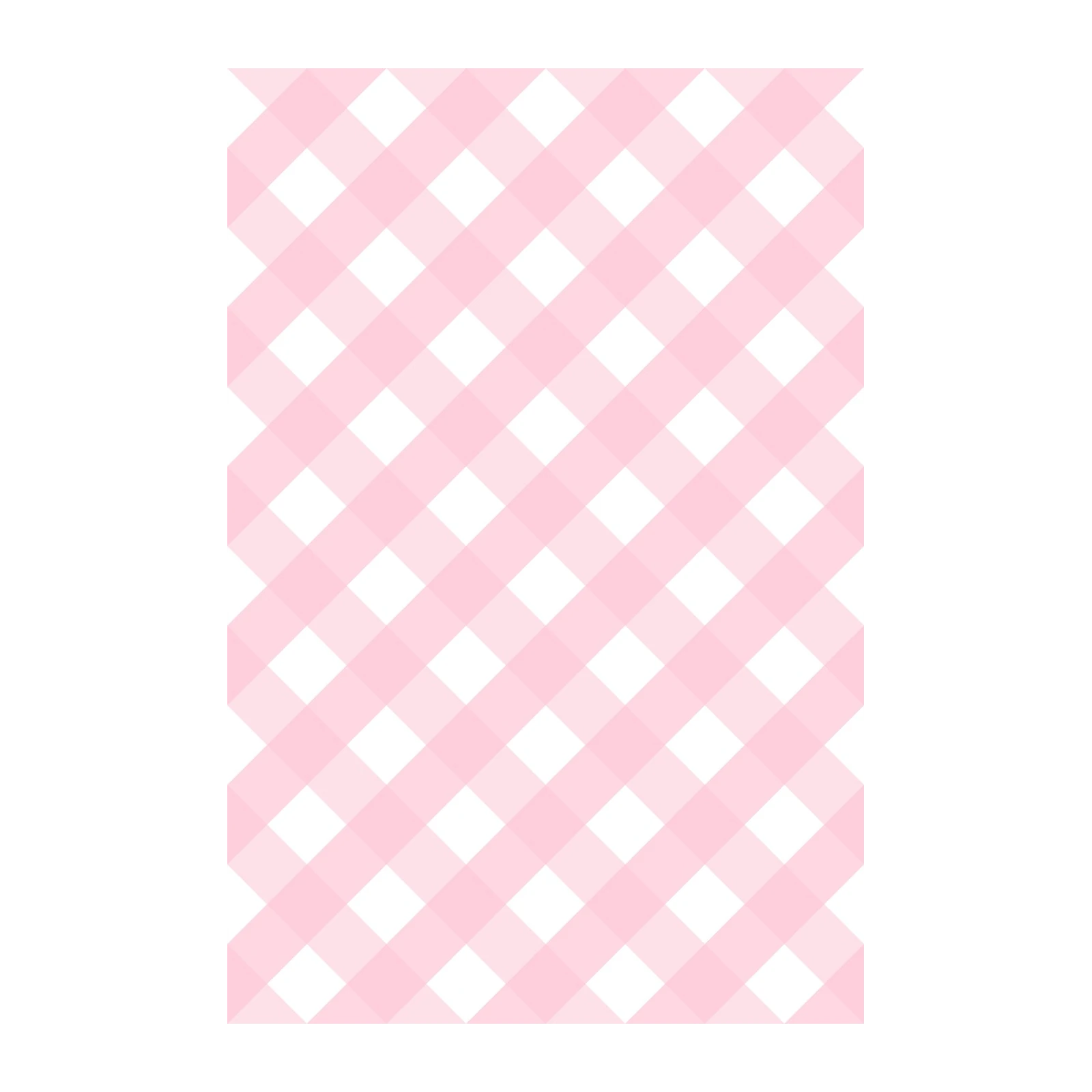 Soft Pink Gingham Diagonal Wall Art for Cozy Vibes