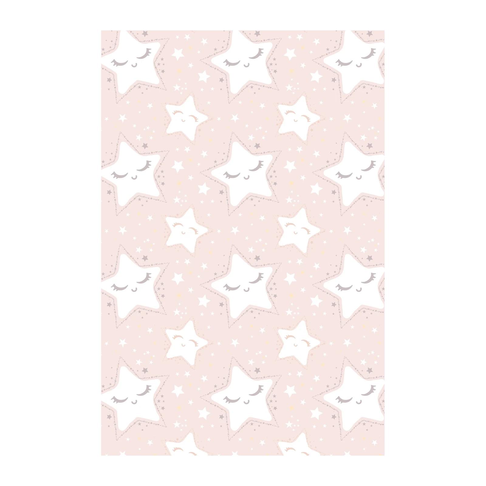 Cute Sleeping Stars Nursery Wall Art