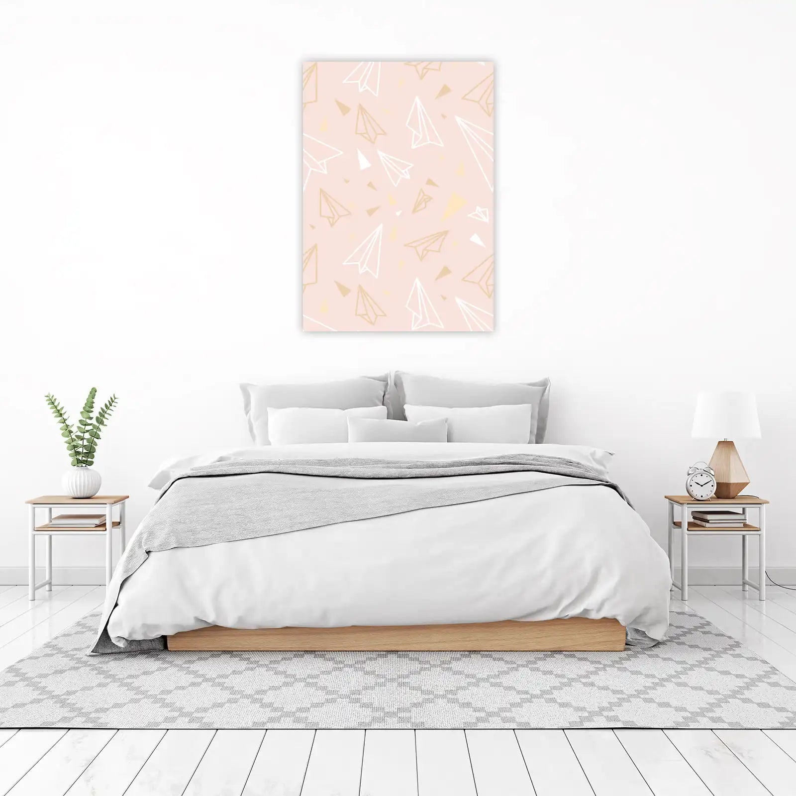 Whimsical Paper Planes Boho Chic Wall Art