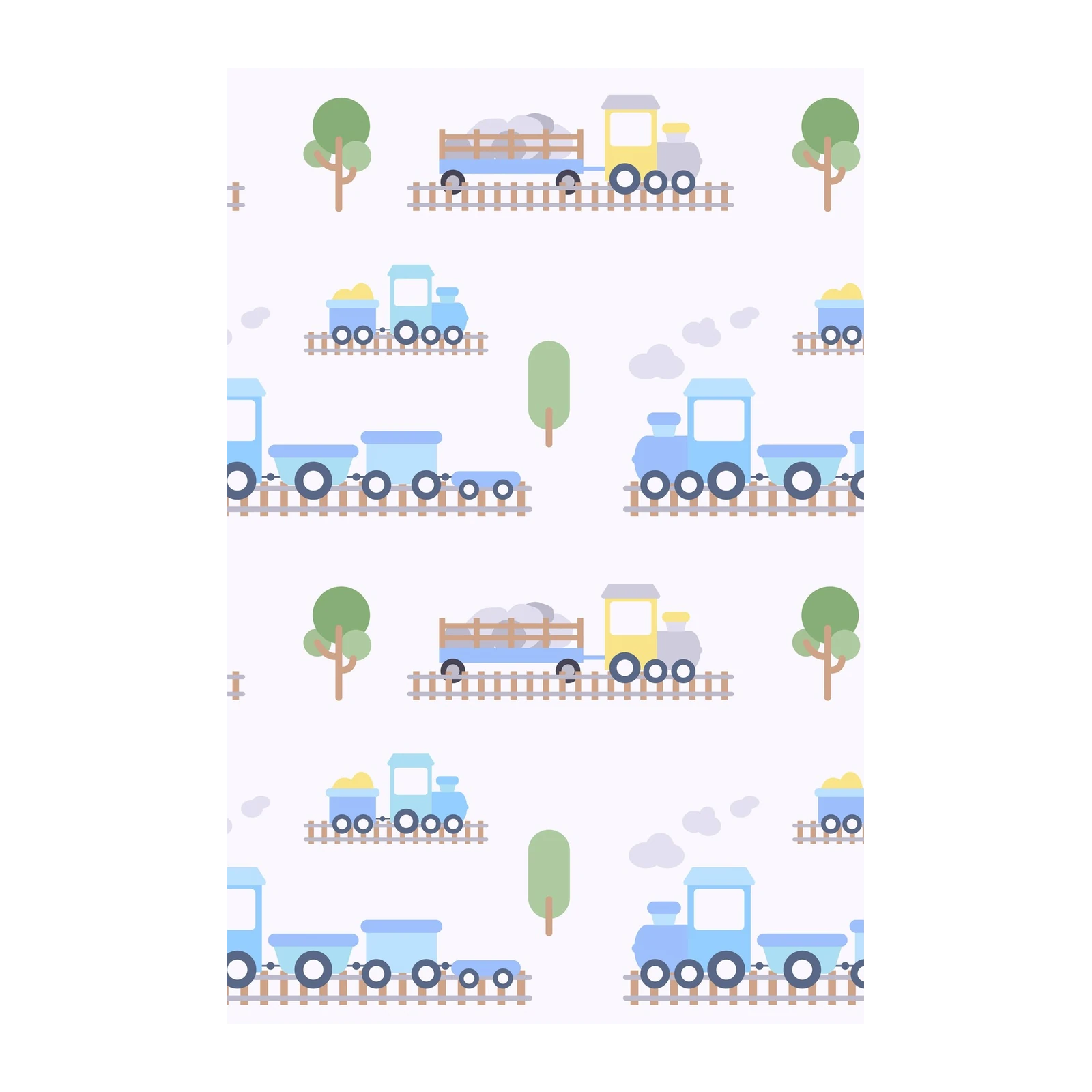 Cute Train Nursery Art Wall Art