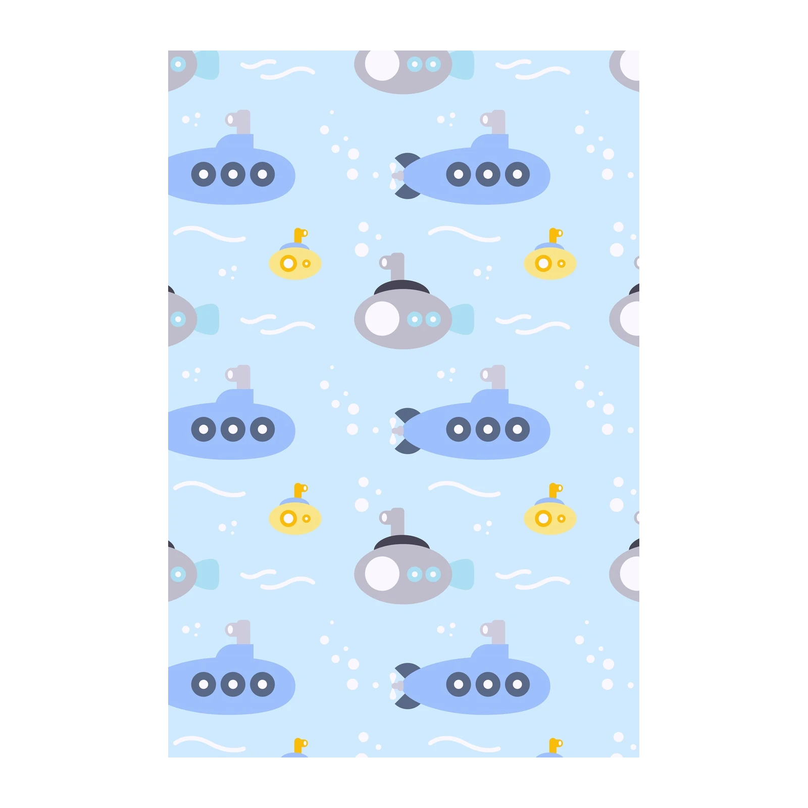 Cute Submarine Adventure Wall Art