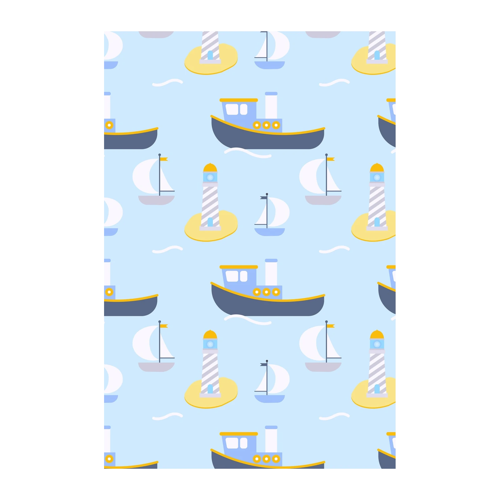 Nautical Adventure Ships & Lighthouses Wall Art