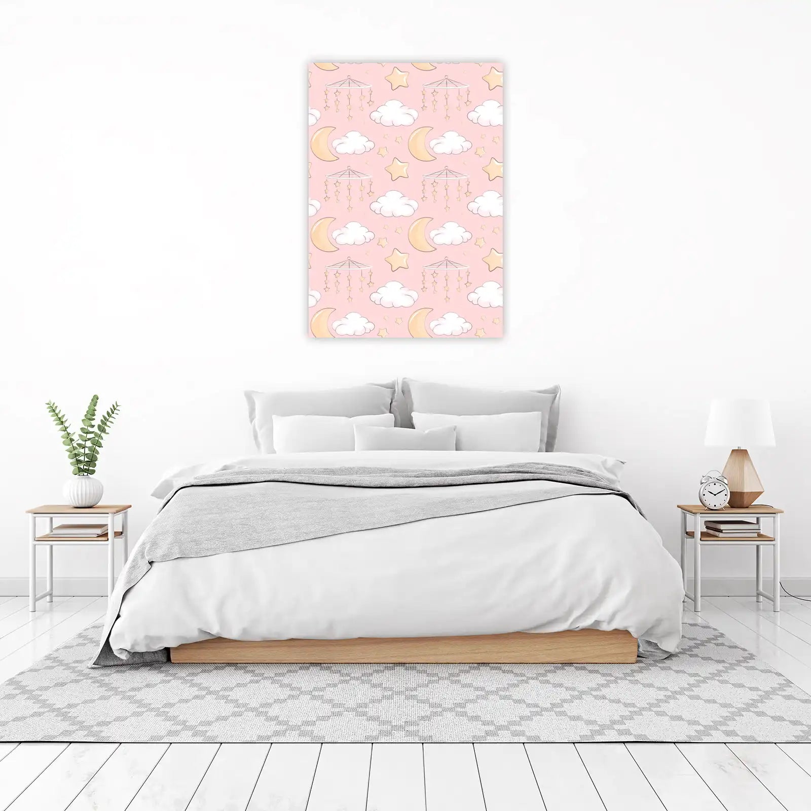 Dreamy Nursery Moon & Stars Wall Art