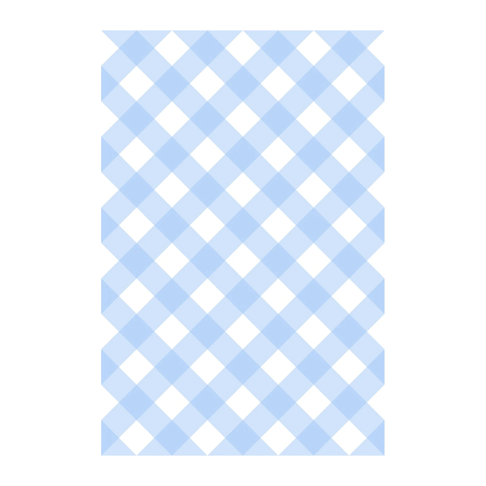 Serene Gingham Diamond Pastel Blue Wall Art