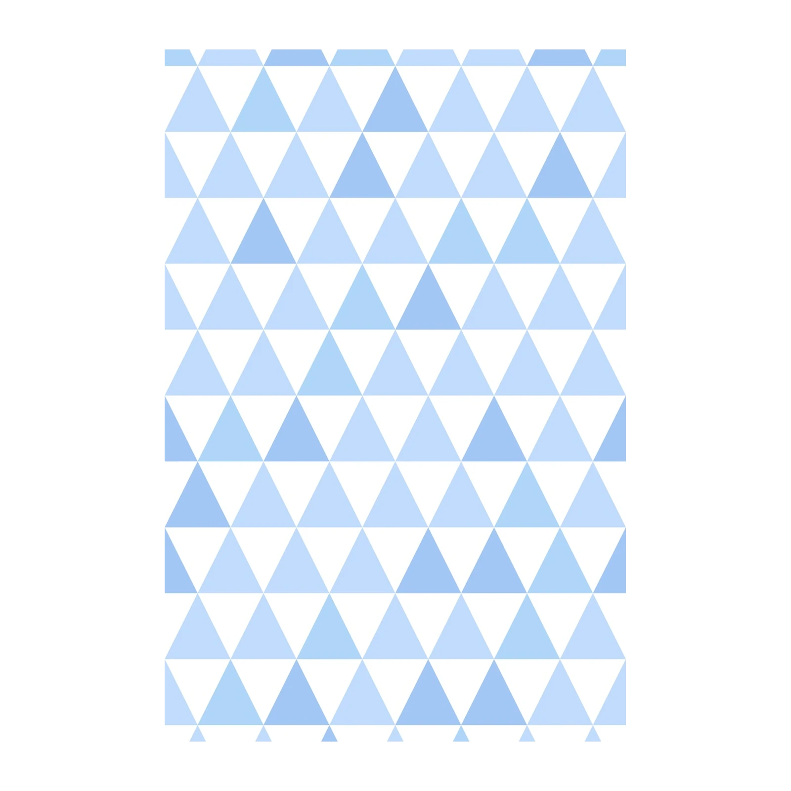 Geometric Blue Triangles Modern Wall Art