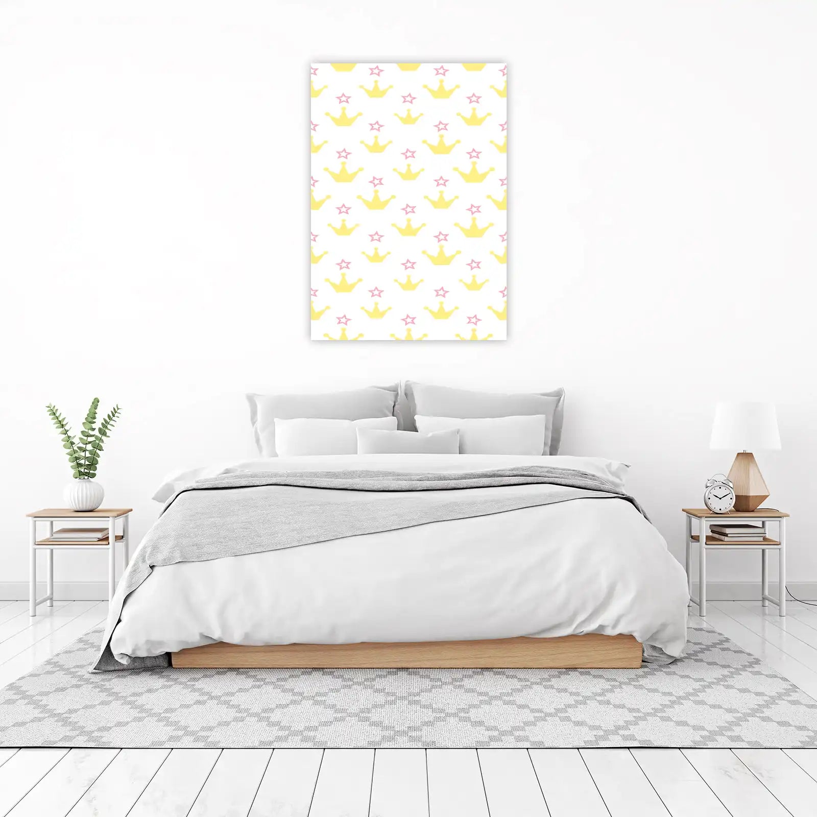 Whimsical Crown & Star Nursery Wall Art