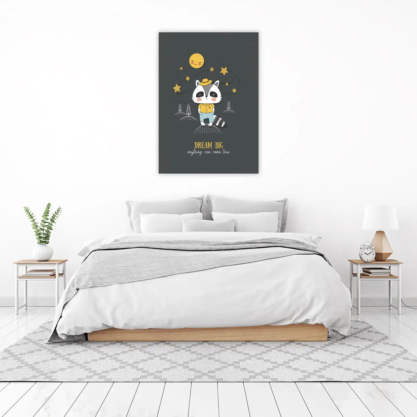 Cute Raccoon Dream Big Wall Art Wall Art