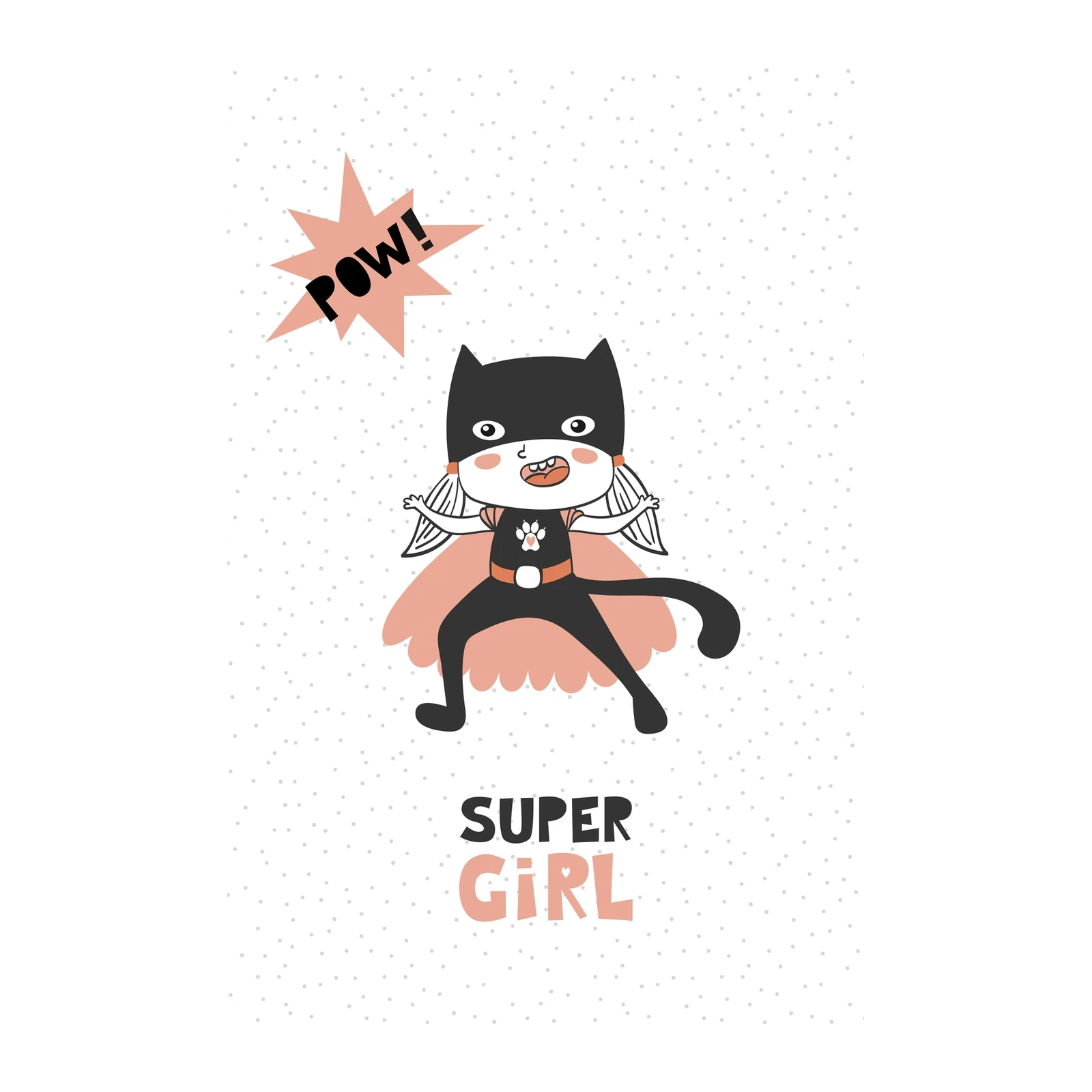 Super Girl Superhero Art Wall Art