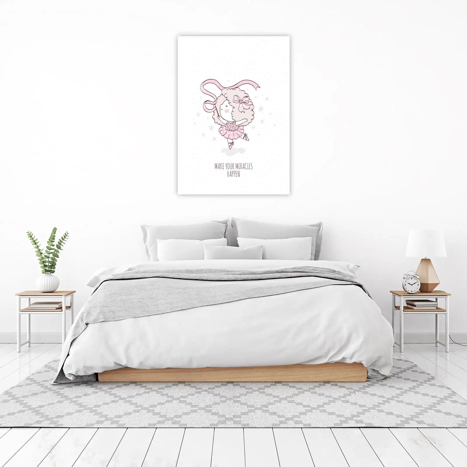 Cute Ballerina Sheep Dream Wall Art