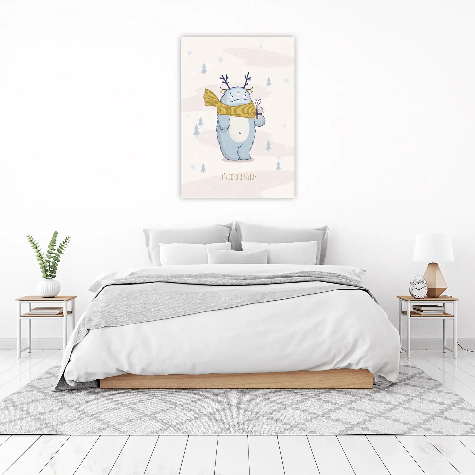 Cute Monster Winter Gift Wall Art