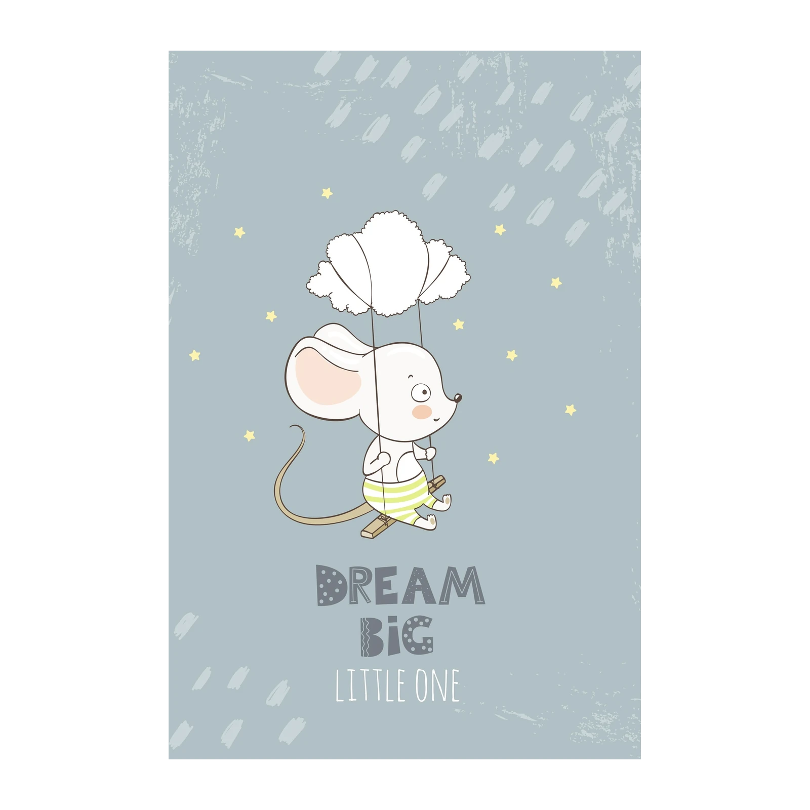 Whimsical Mouse Dream Big Wall Art for Nursery