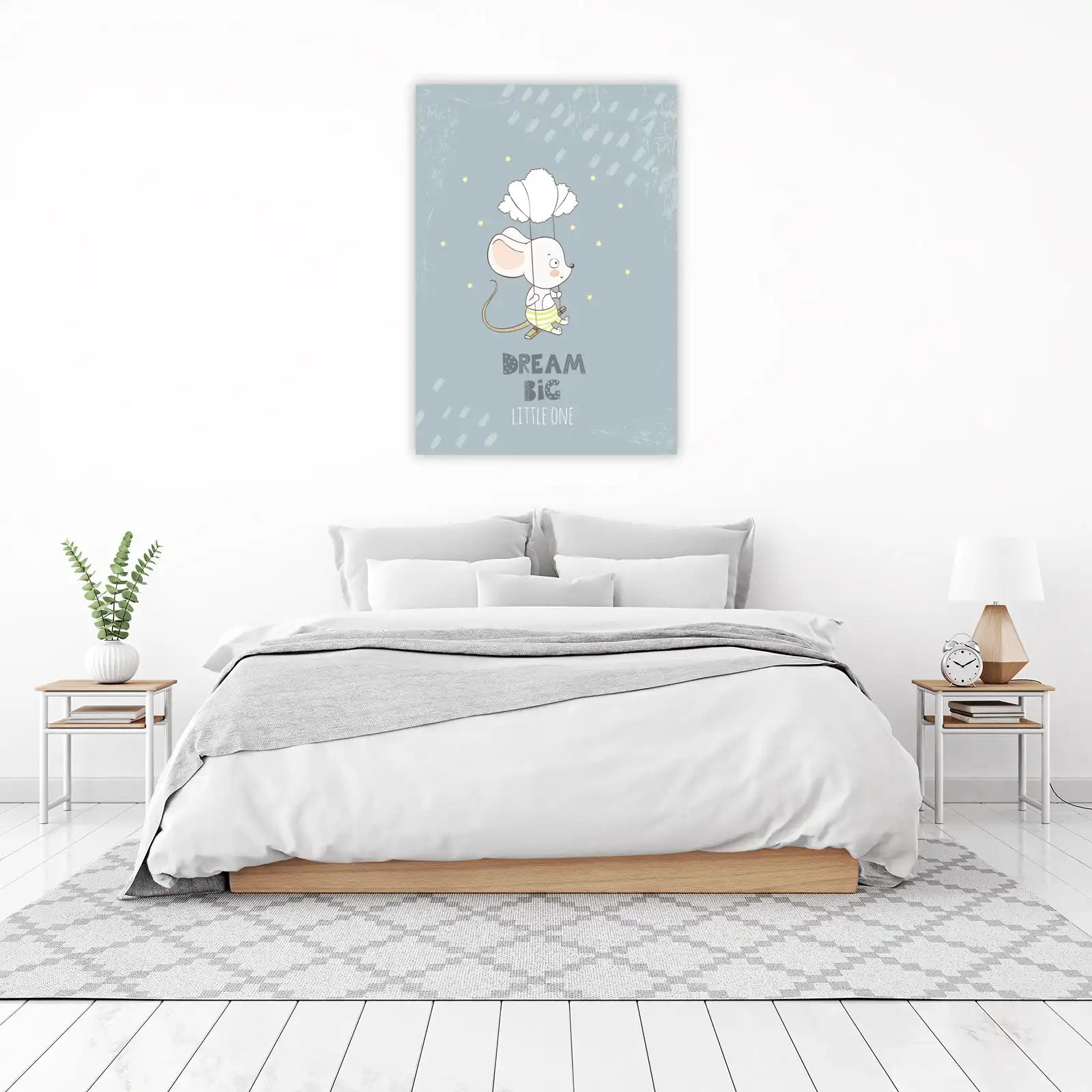 Whimsical Mouse Dream Big Wall Art for Nursery