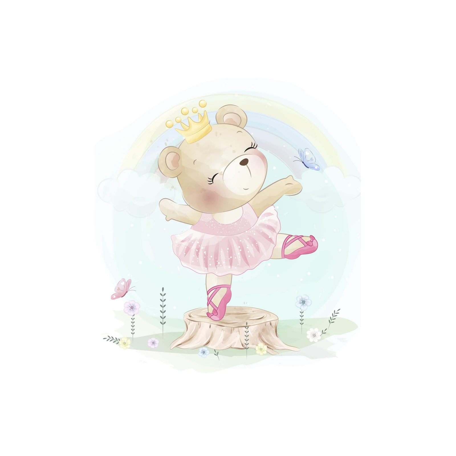Enchanting Ballerina Bear Wall Art