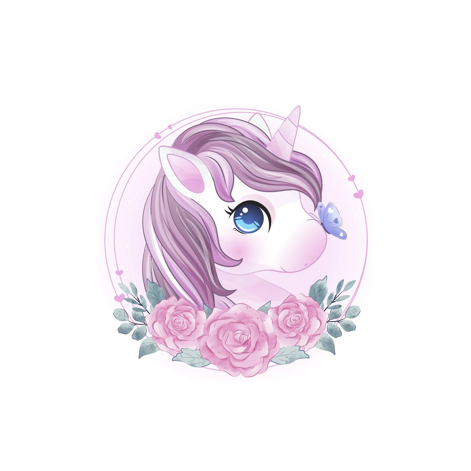 Enchanting Unicorn & Roses Wall Art