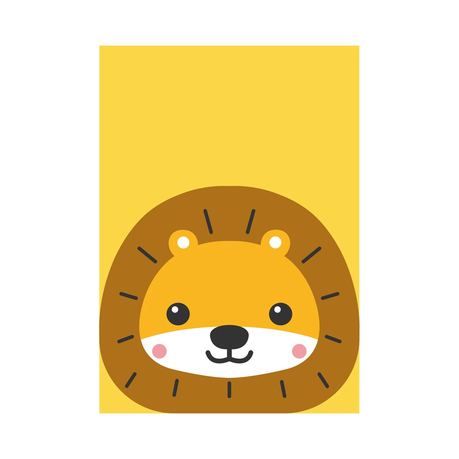 Cute Lion Cub Safari Nursery Wall Art