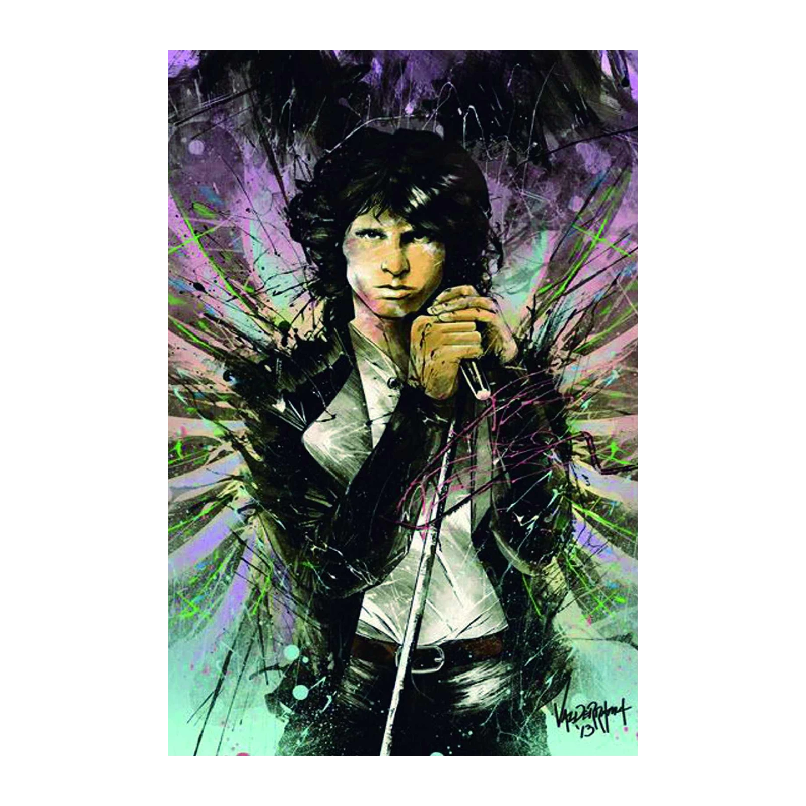 Psychedelic Jim Morrison Portrait Wall Art
