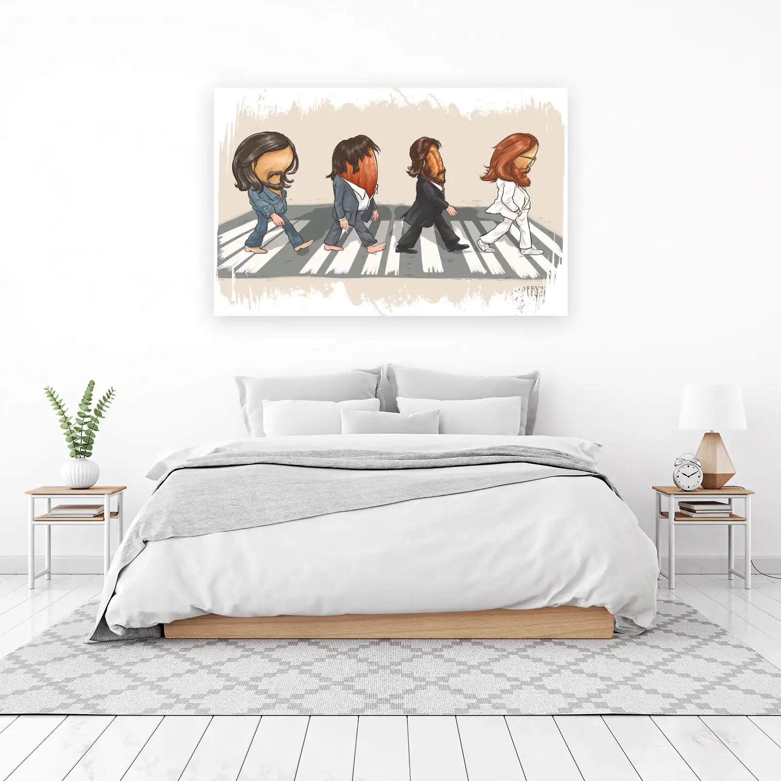Whimsical Abbey Road Beans Wall Art