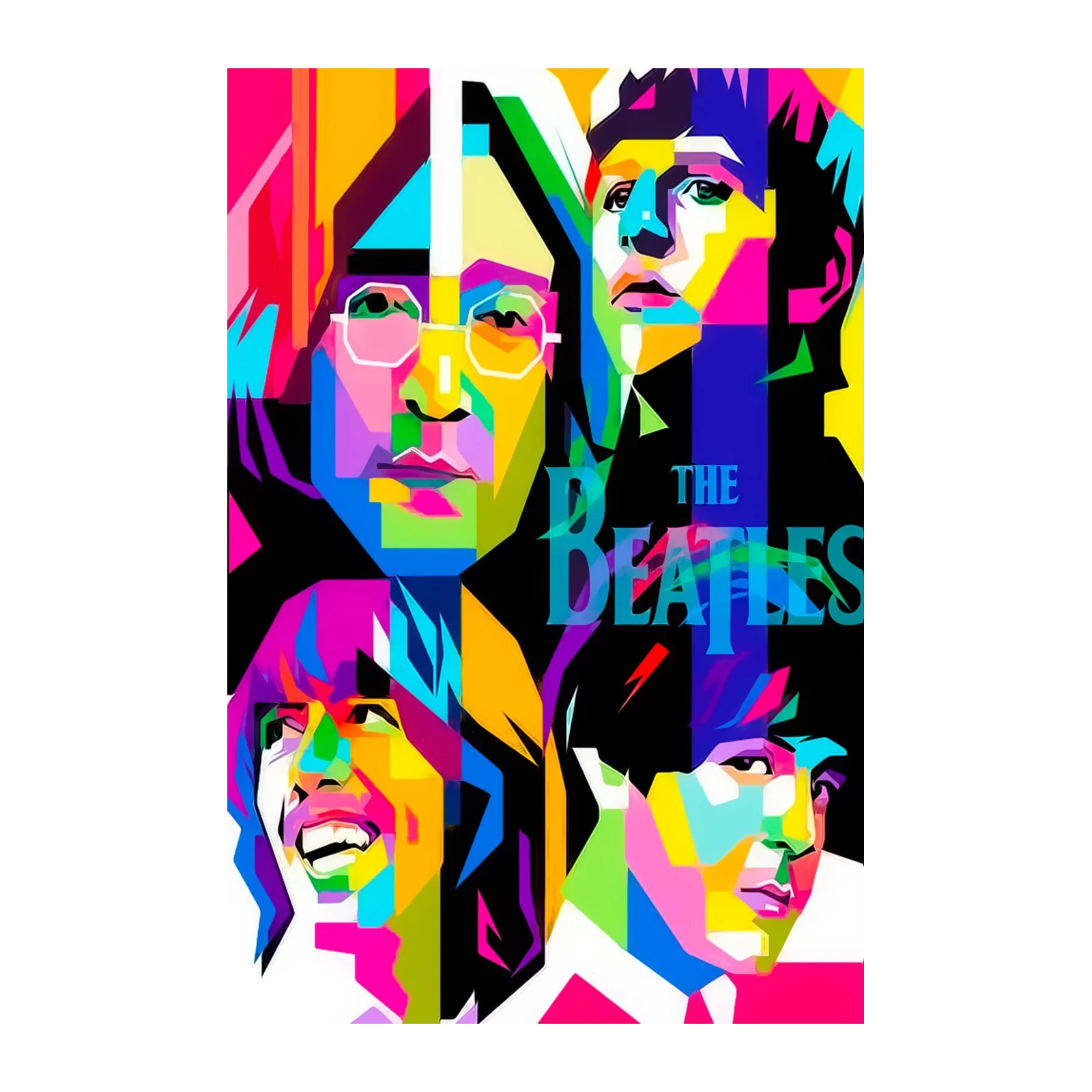 Vibrant Beatles Pop Art Wall Art