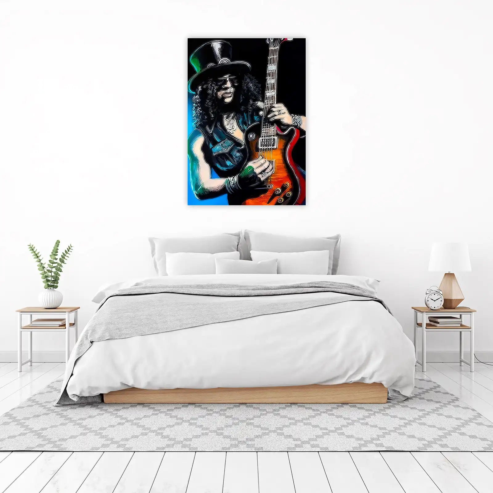 Iconic Guitarist Slash Rock Legend Wall Art