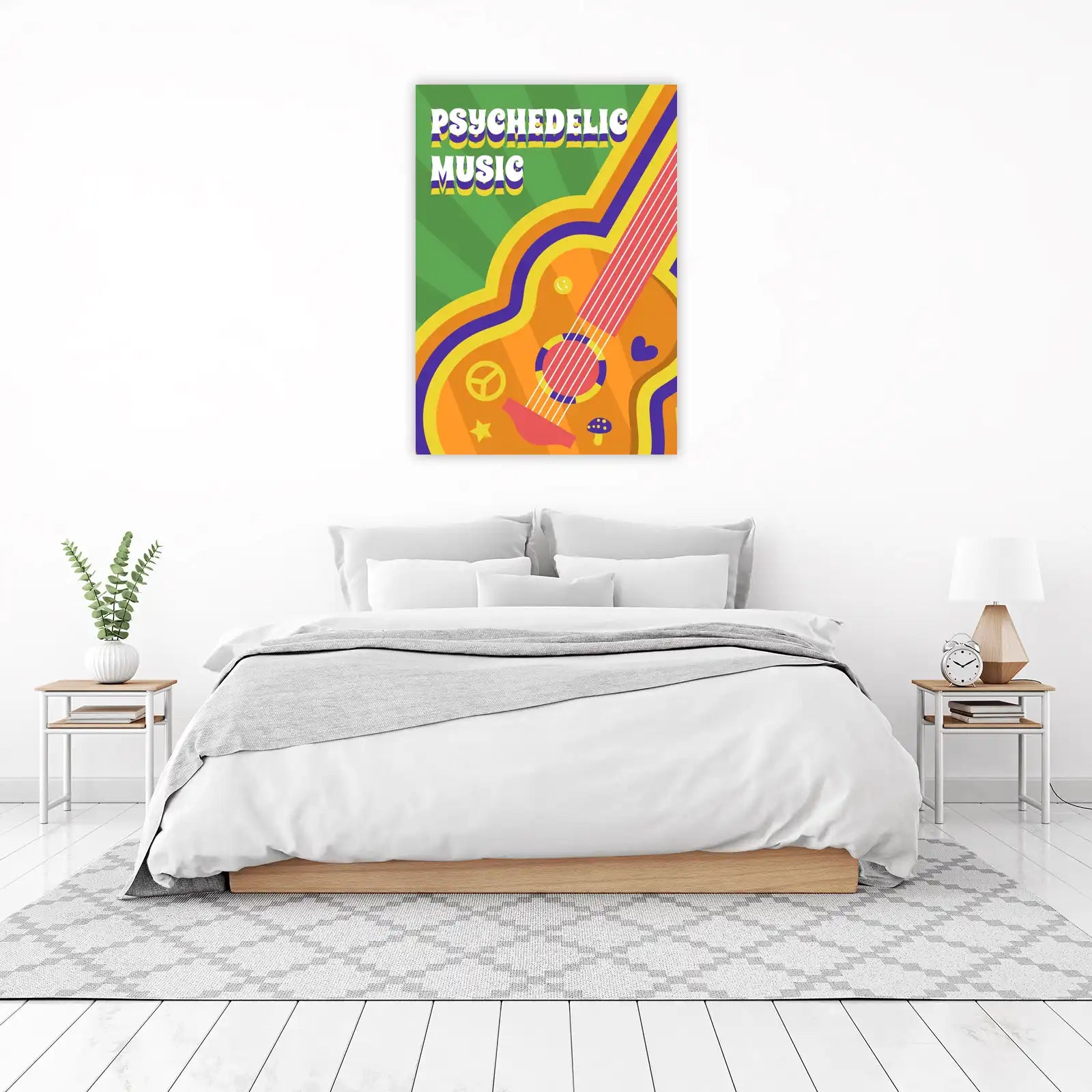 Groovy Psychedelic Music Guitar Wall Art