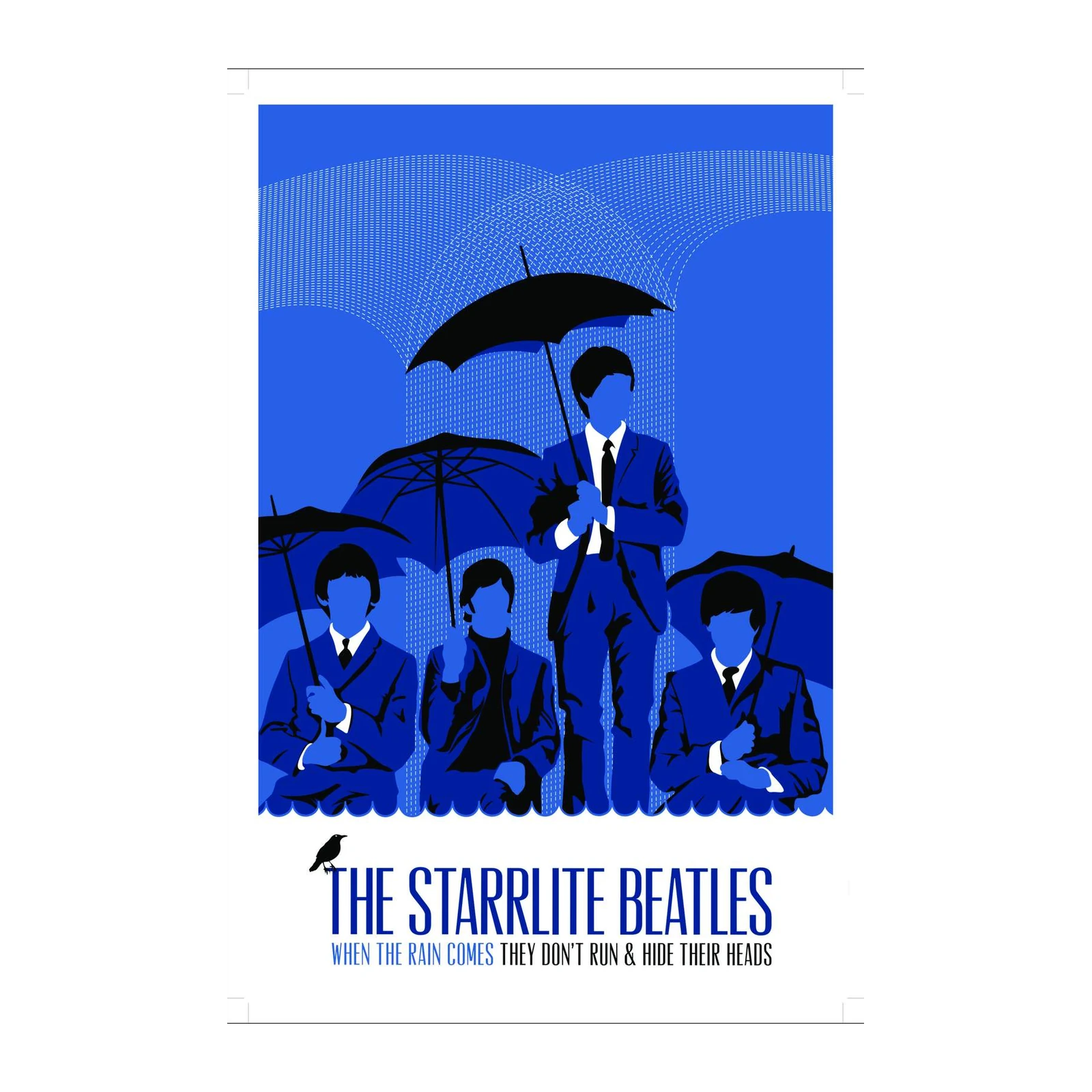 The Starlite Beatles in Rain Wall Art