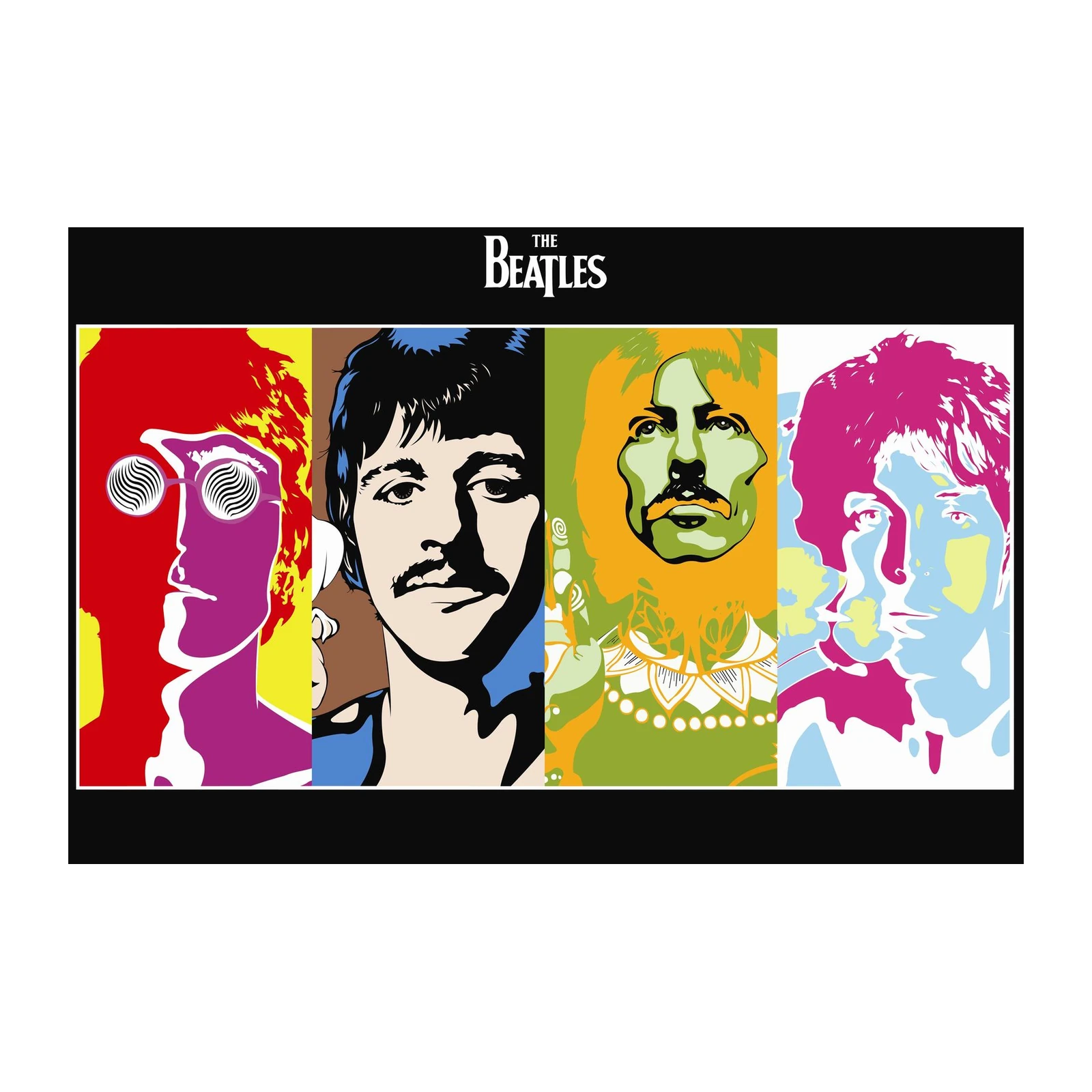 Vibrant Beatles Pop Art Wall Art