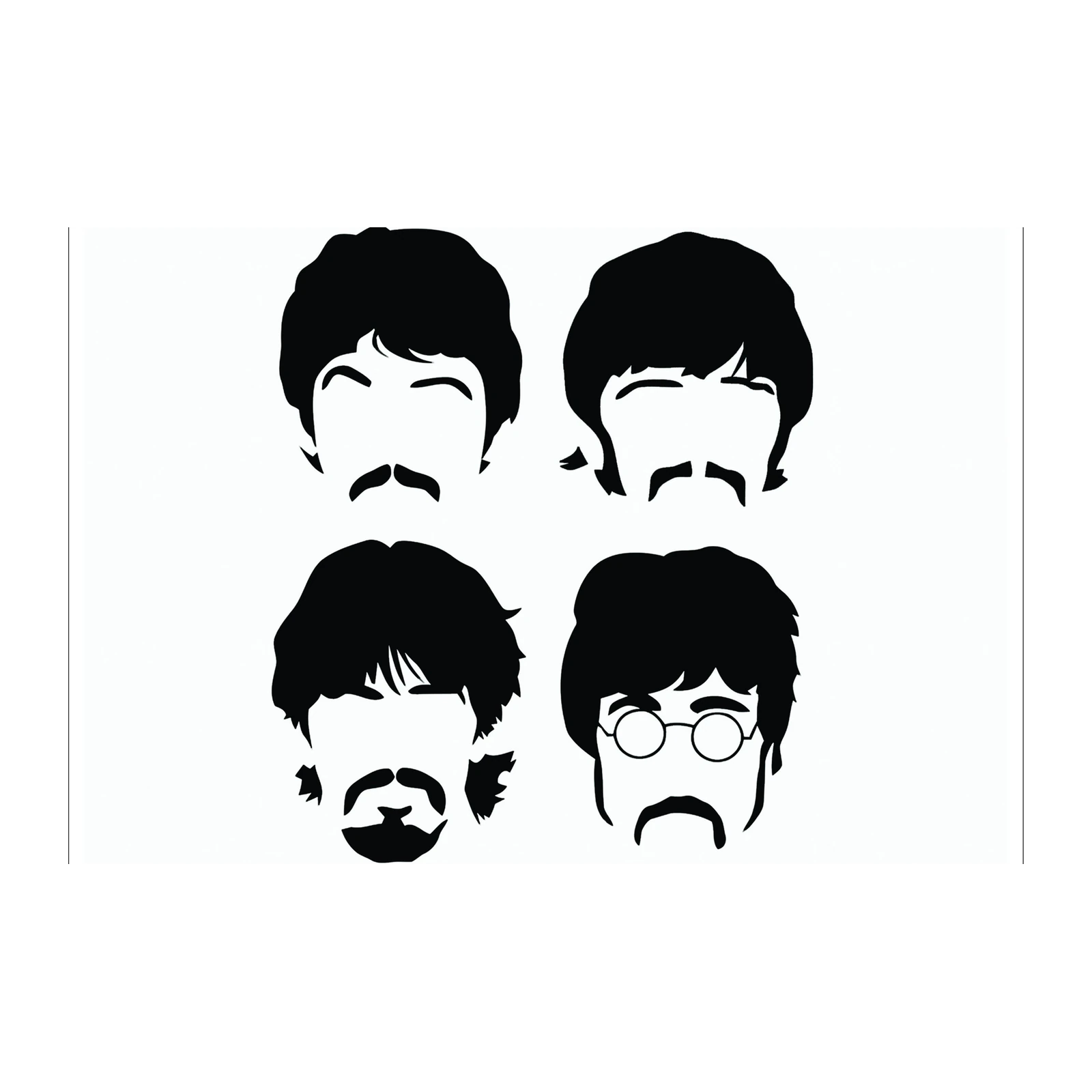 Iconic Rock Band Silhouette Art Wall Art