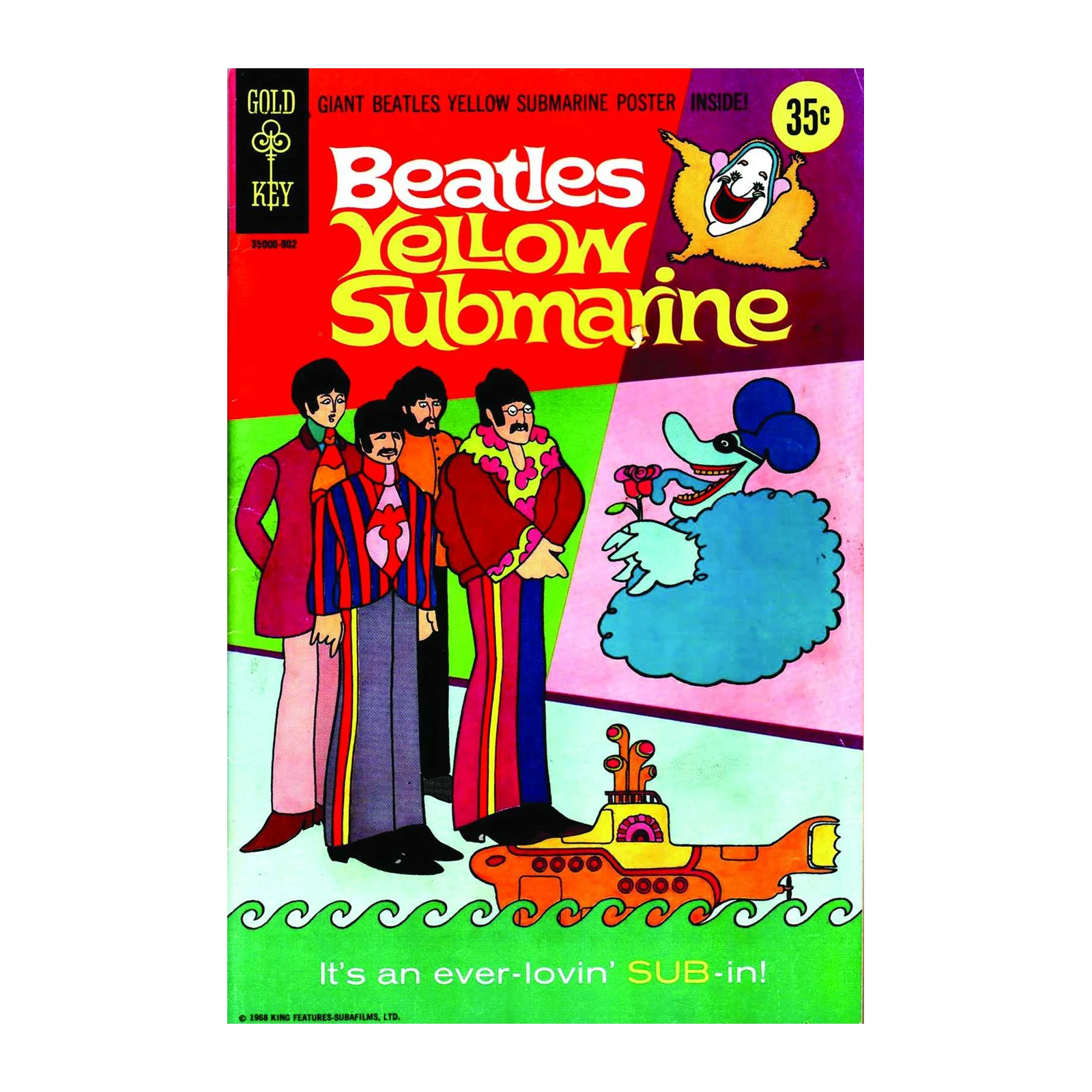 Vibrant Beatles Yellow Submarine Wall Art