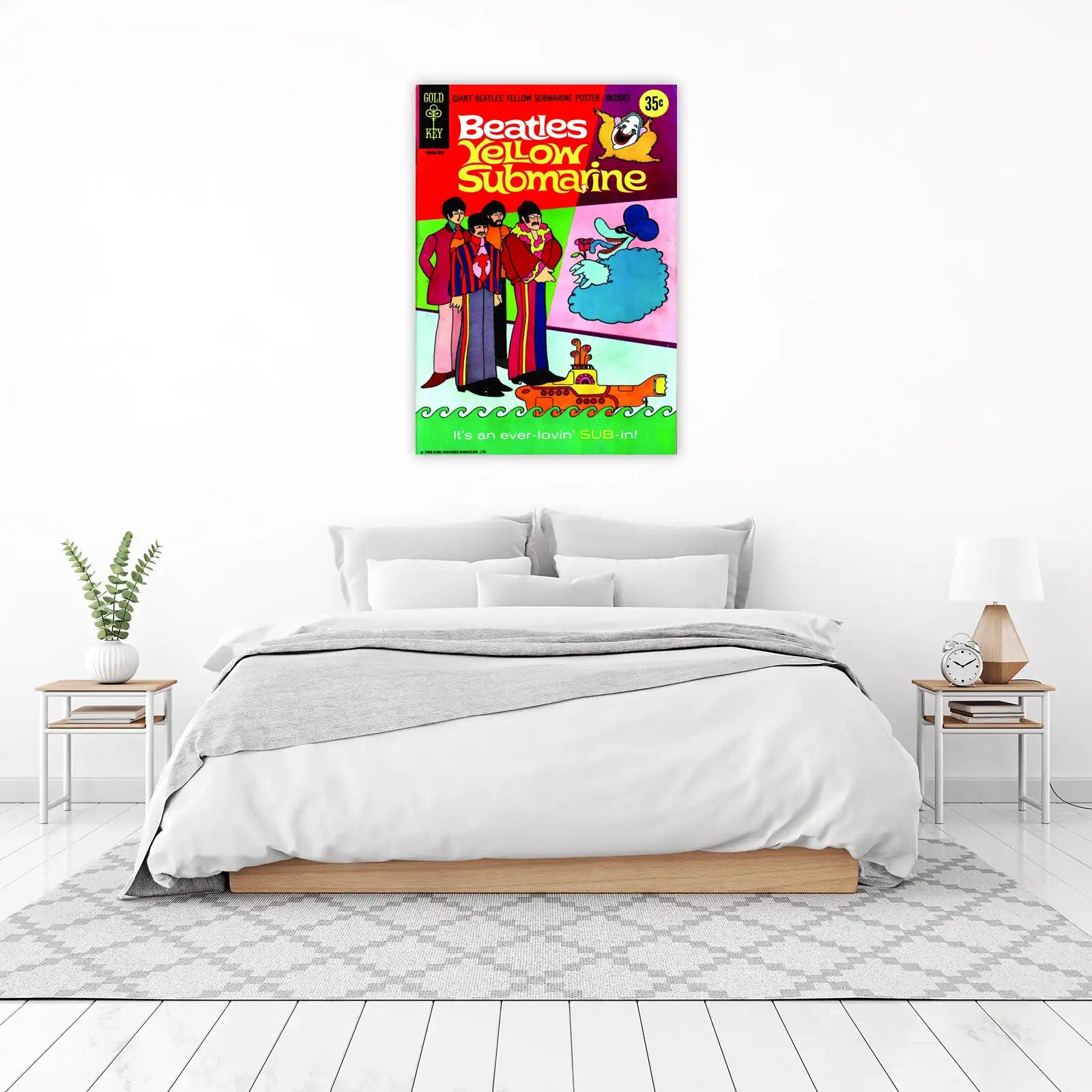 Vibrant Beatles Yellow Submarine Wall Art