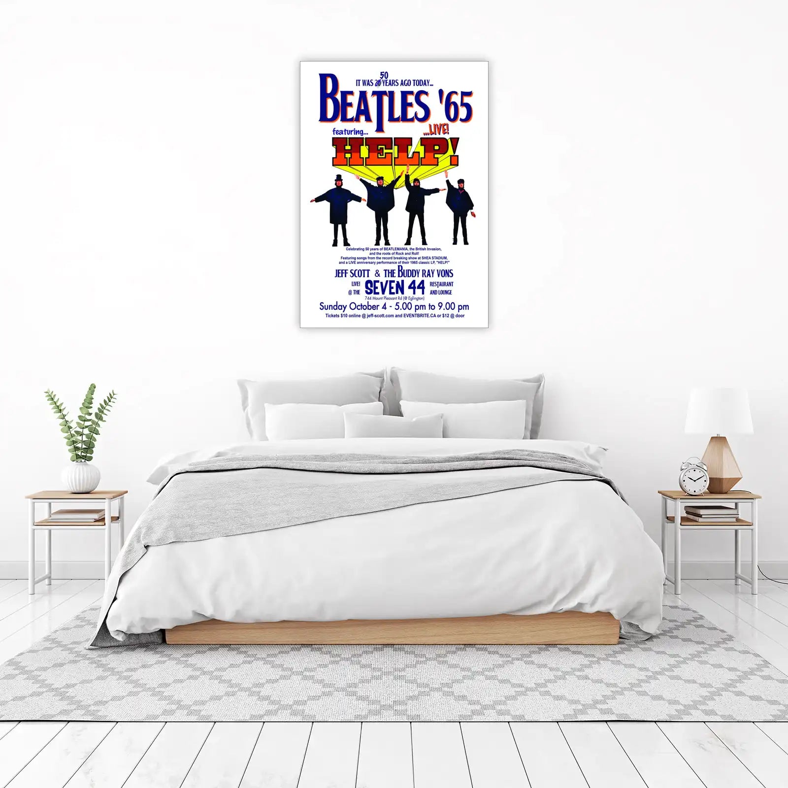 Retro Beatles '65 'HELP!' Concert Wall Art