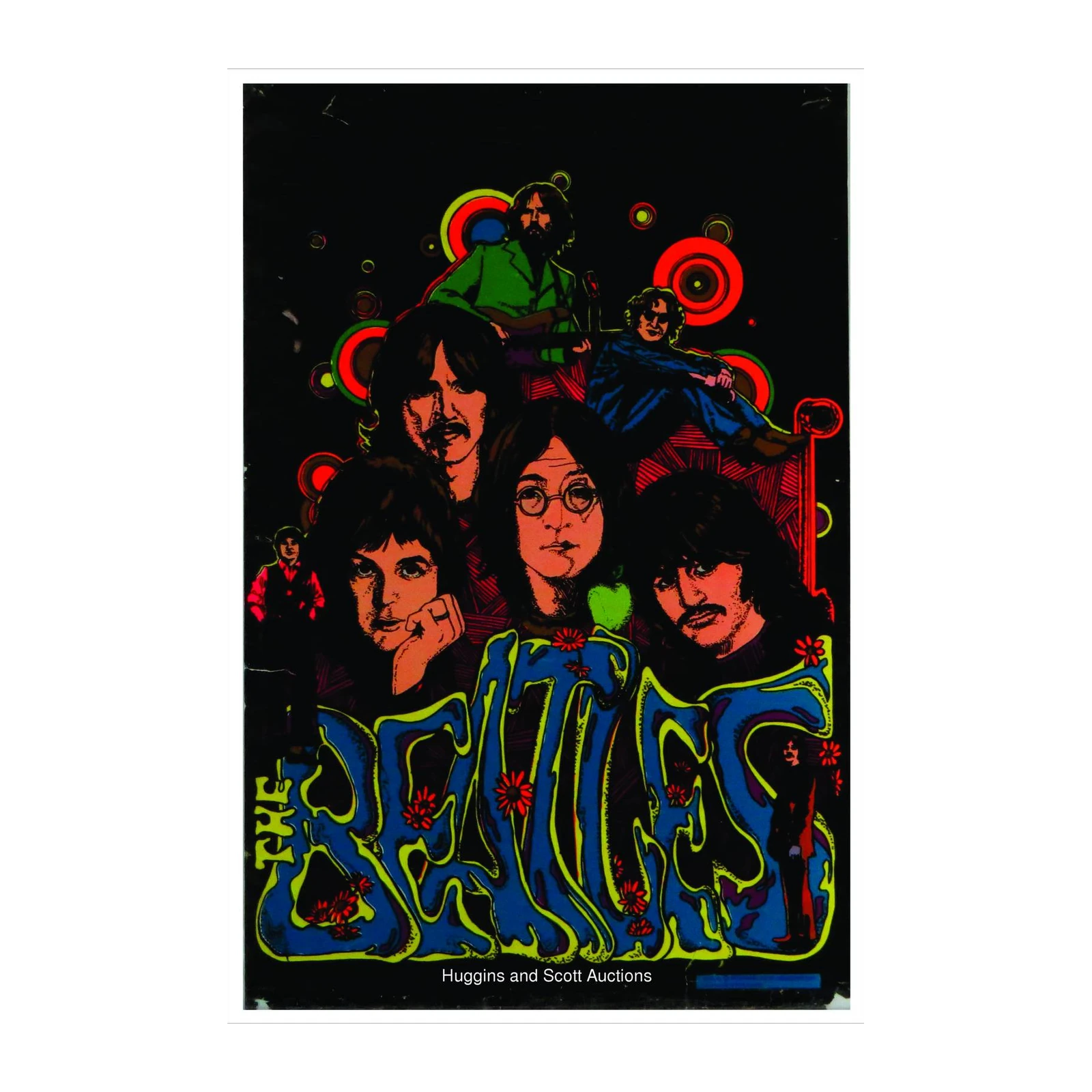 Psychedelic Beatles Portrait Wall Art
