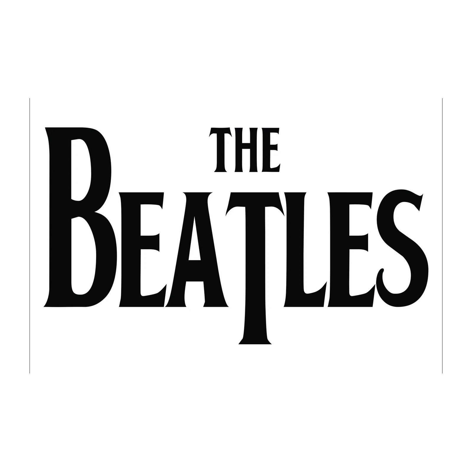 Iconic The Beatles Logo Black & White Wall Art
