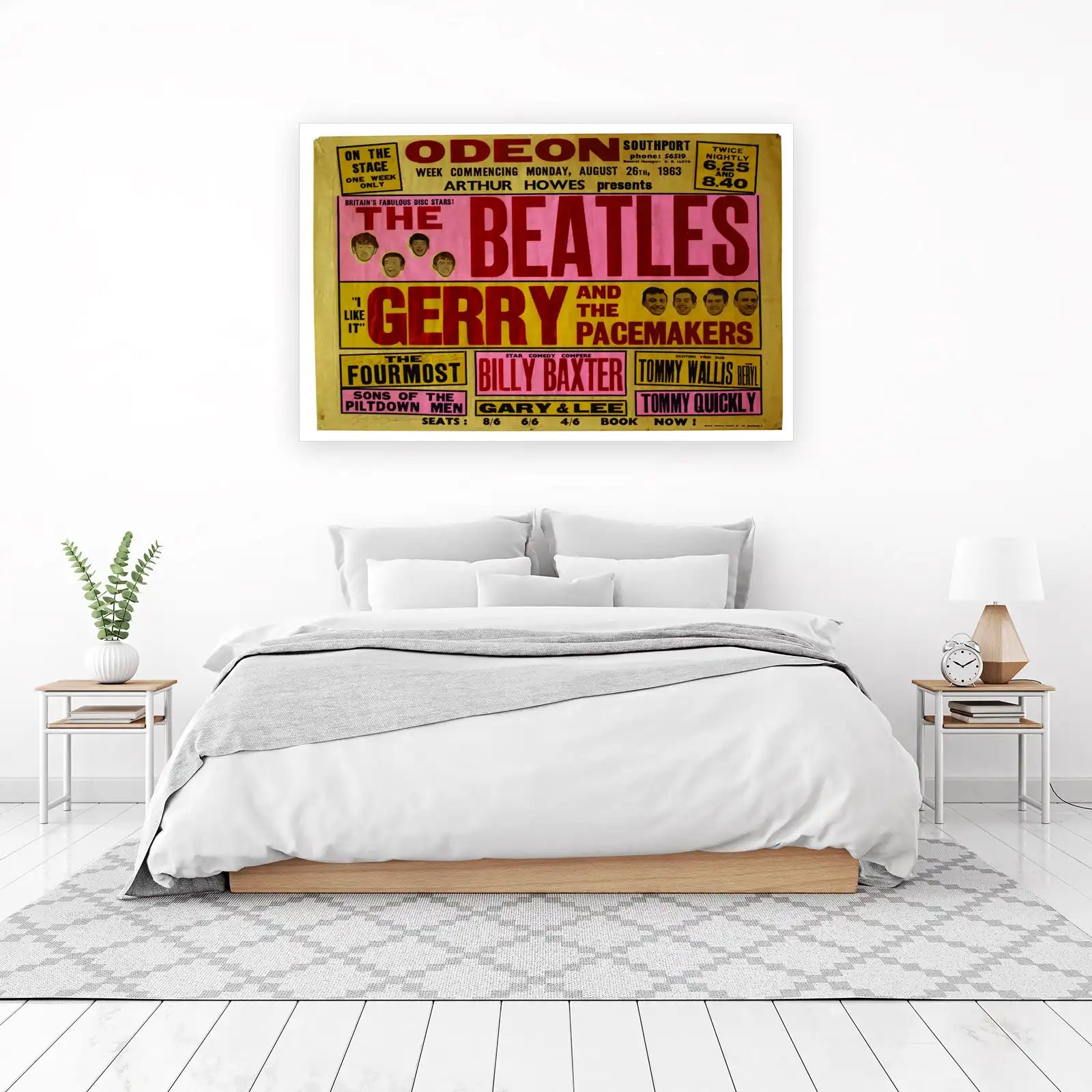 Vintage Beatles Concert Poster Wall Art