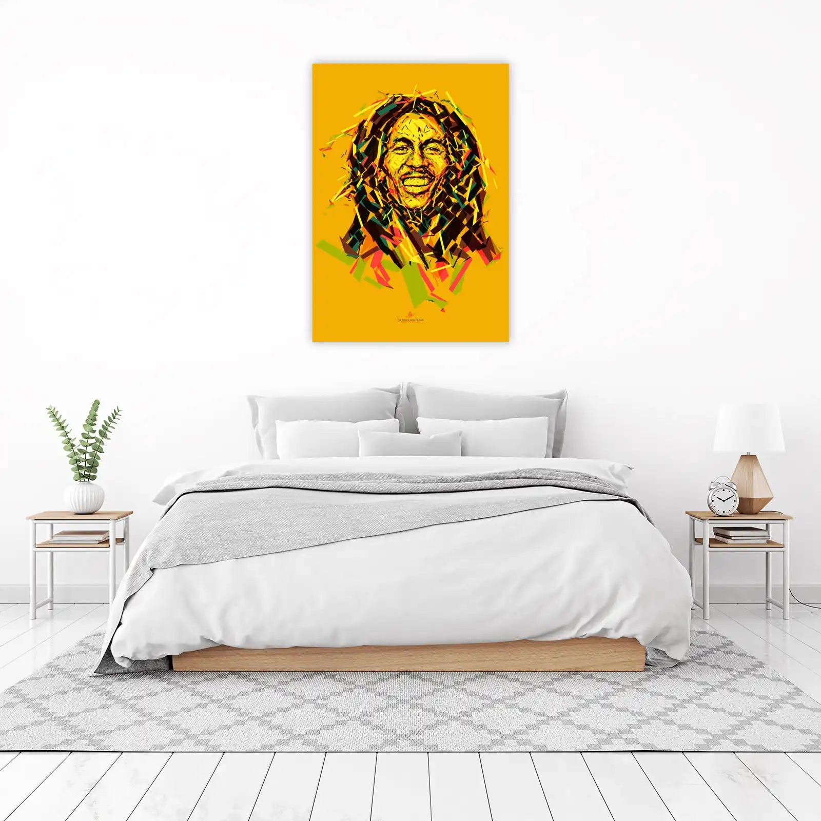 Bob Marley Abstract WPAP Wall Art