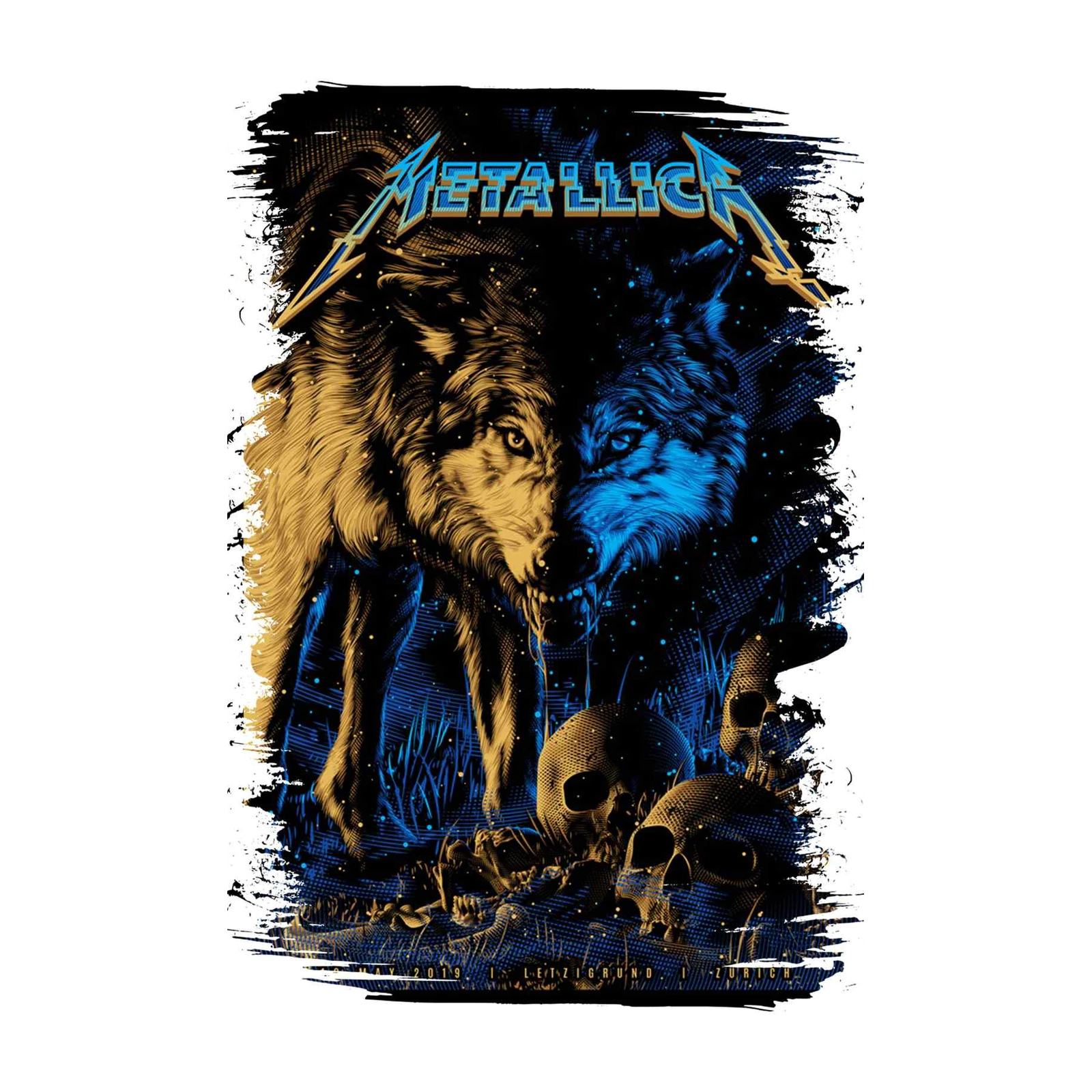 Metallica Wolf & Skulls Wall Art