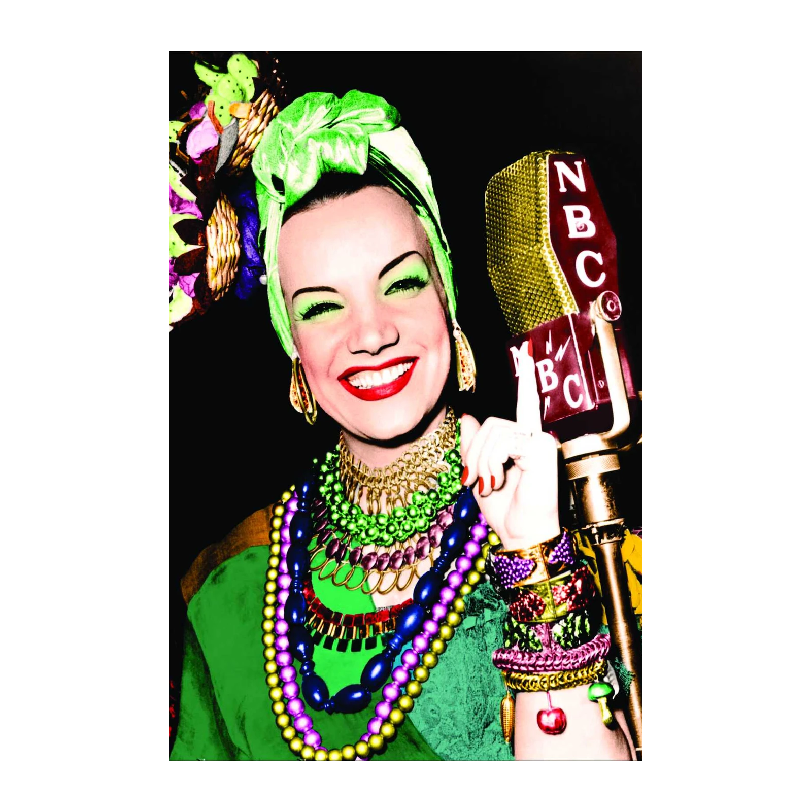 Vibrant Diva Retro Microphone Wall Art