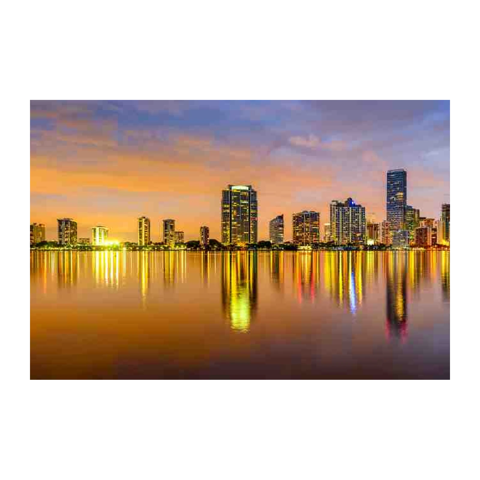 Vibrant Cityscape Skyline Wall Art