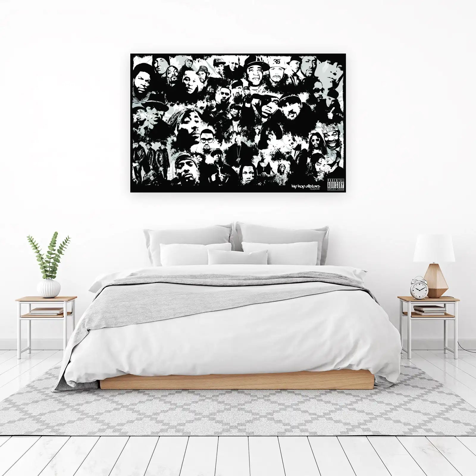 Iconic Hip Hop Allstars Black & White Wall Art
