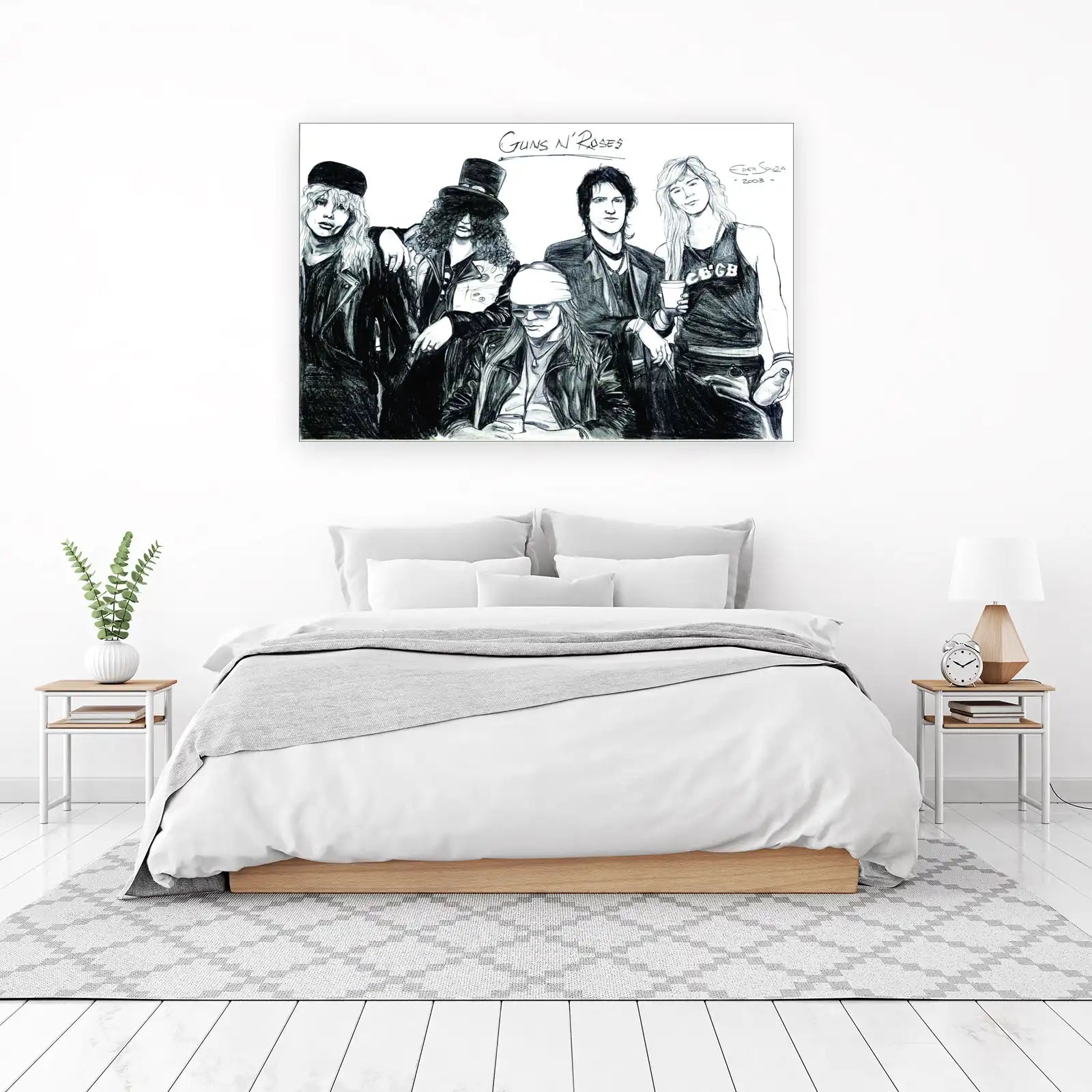 Guns N' Roses Iconic Band Sketch Wall Art