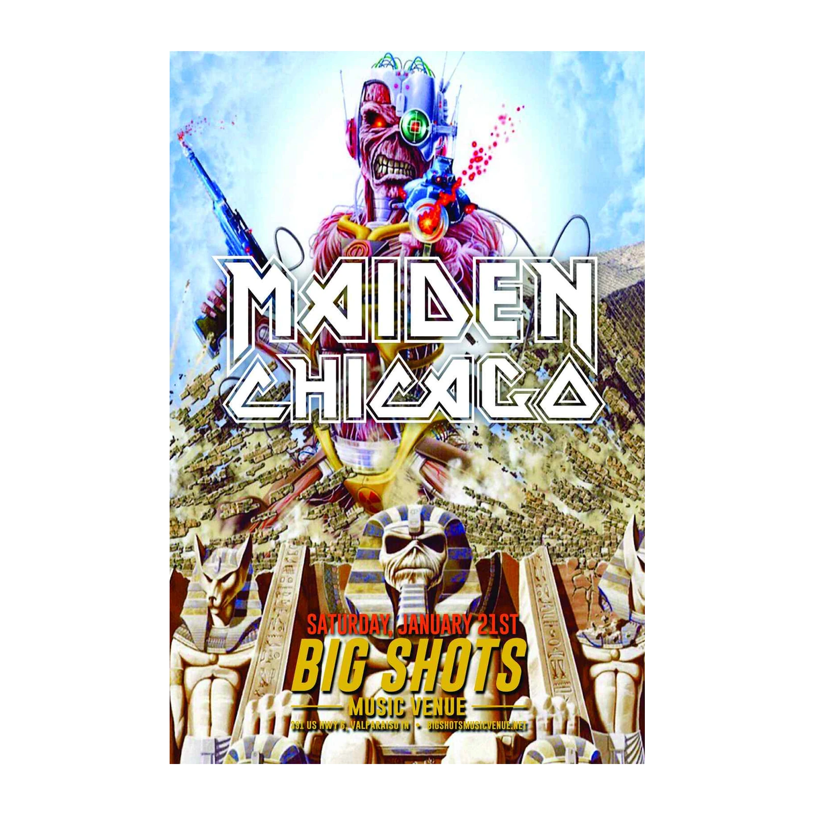 Iron Maiden Eddie Egyptian Pyramid Wall Art
