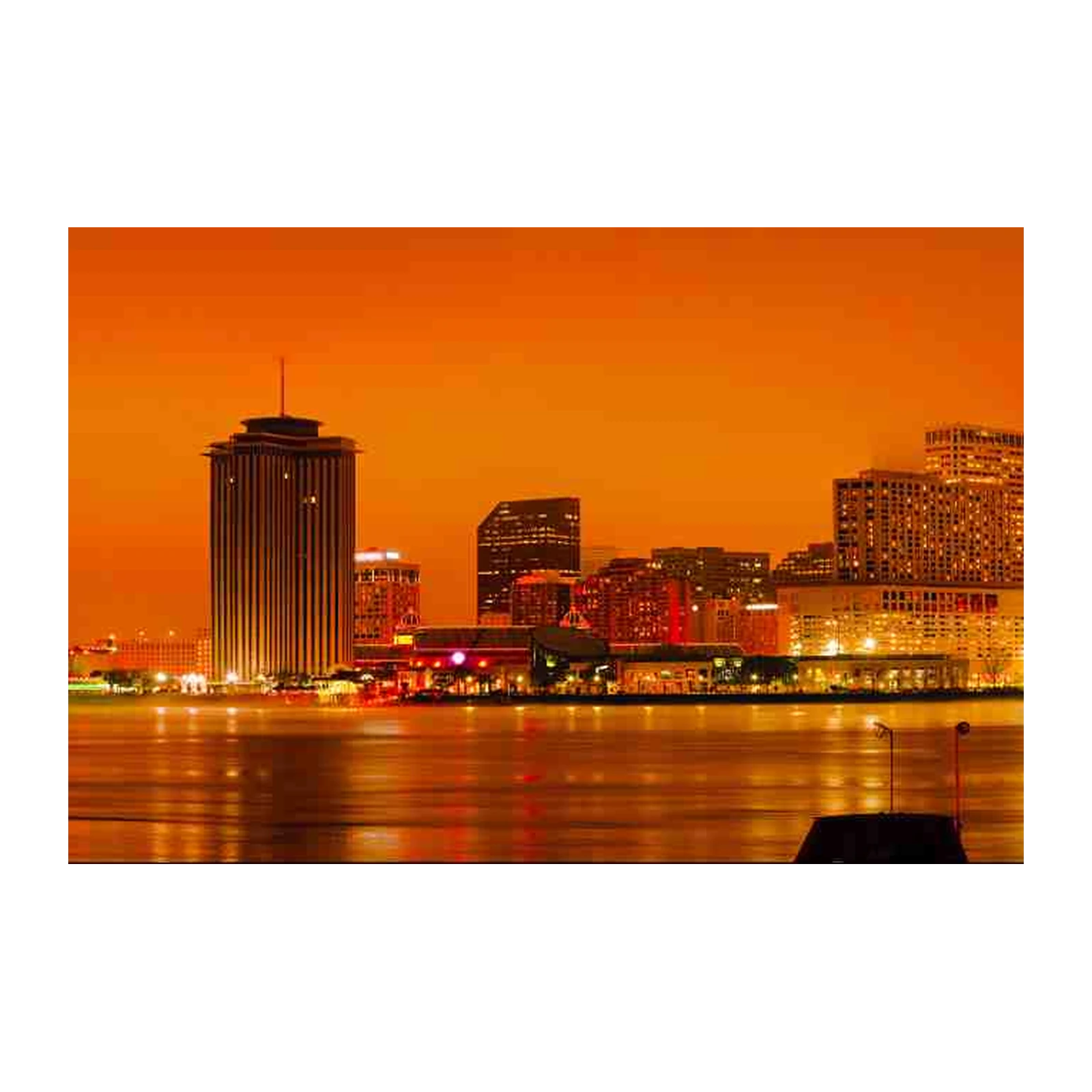 New Orleans Skyline Sunset Wall Art