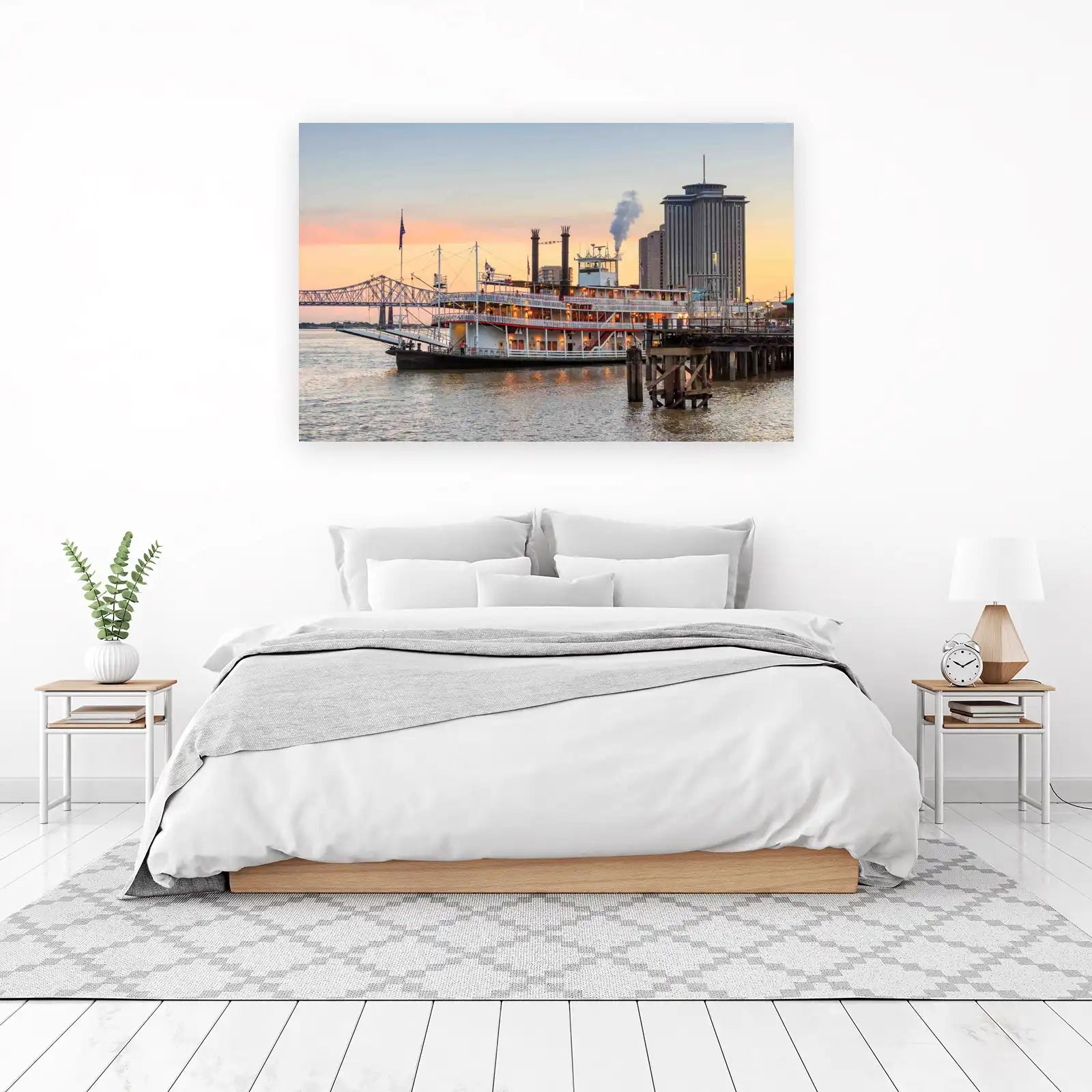 New Orleans Steamboat Sunset Wall Art