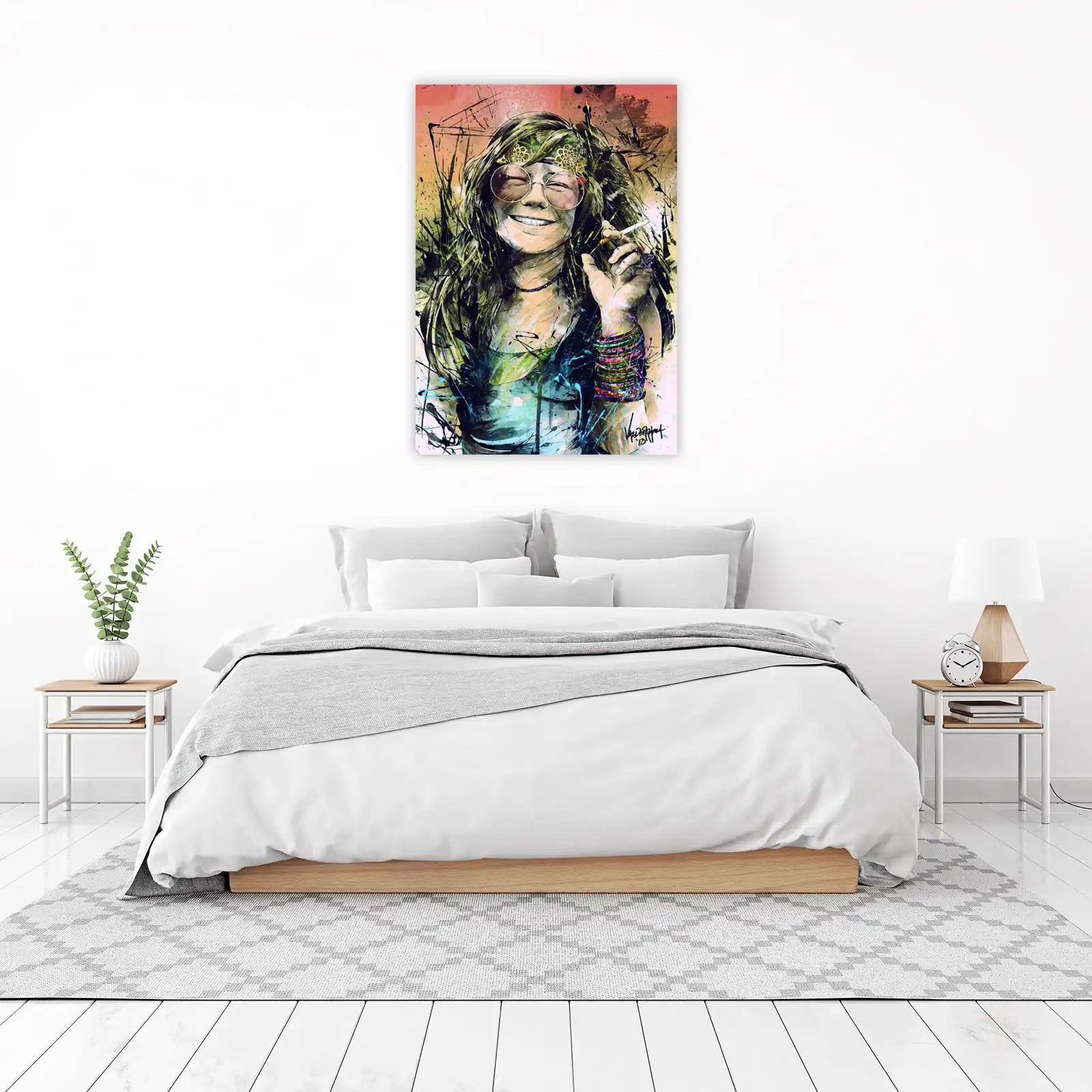 Janis Joplin Psychedelic Rock Wall Art