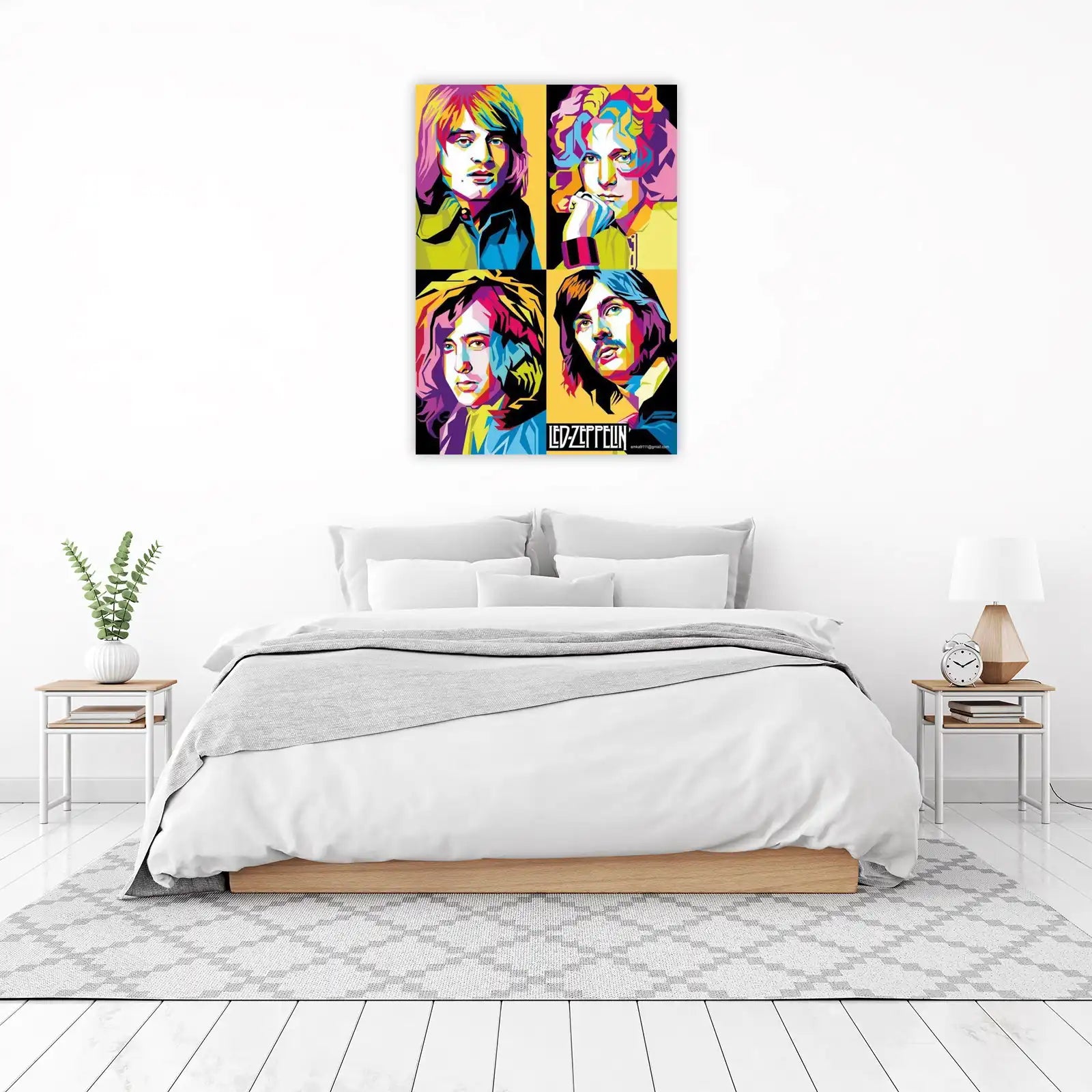 Vibrant Led Zeppelin Pop Art Wall Art