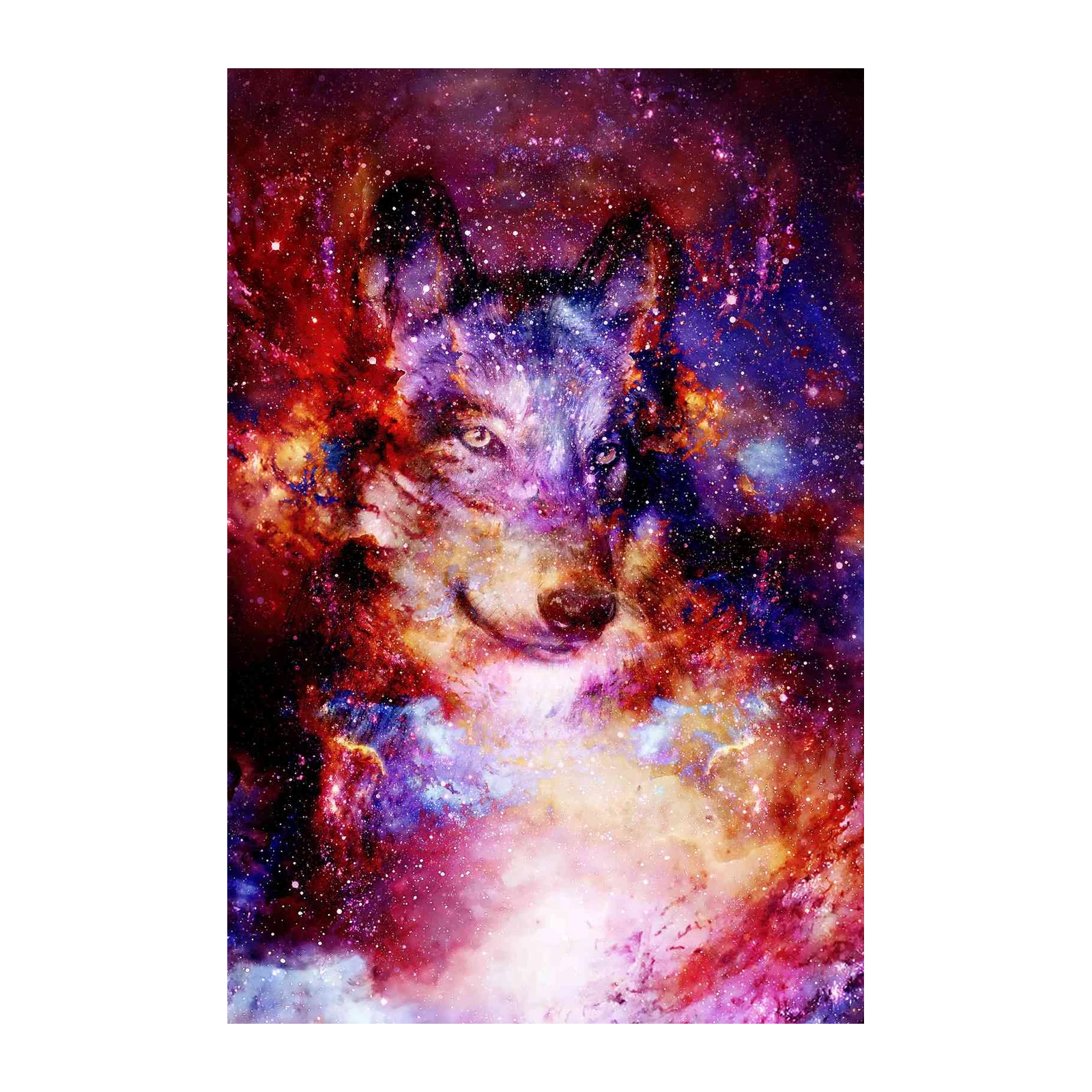 Cosmic Wolf Nebula Wall Art Wall Art