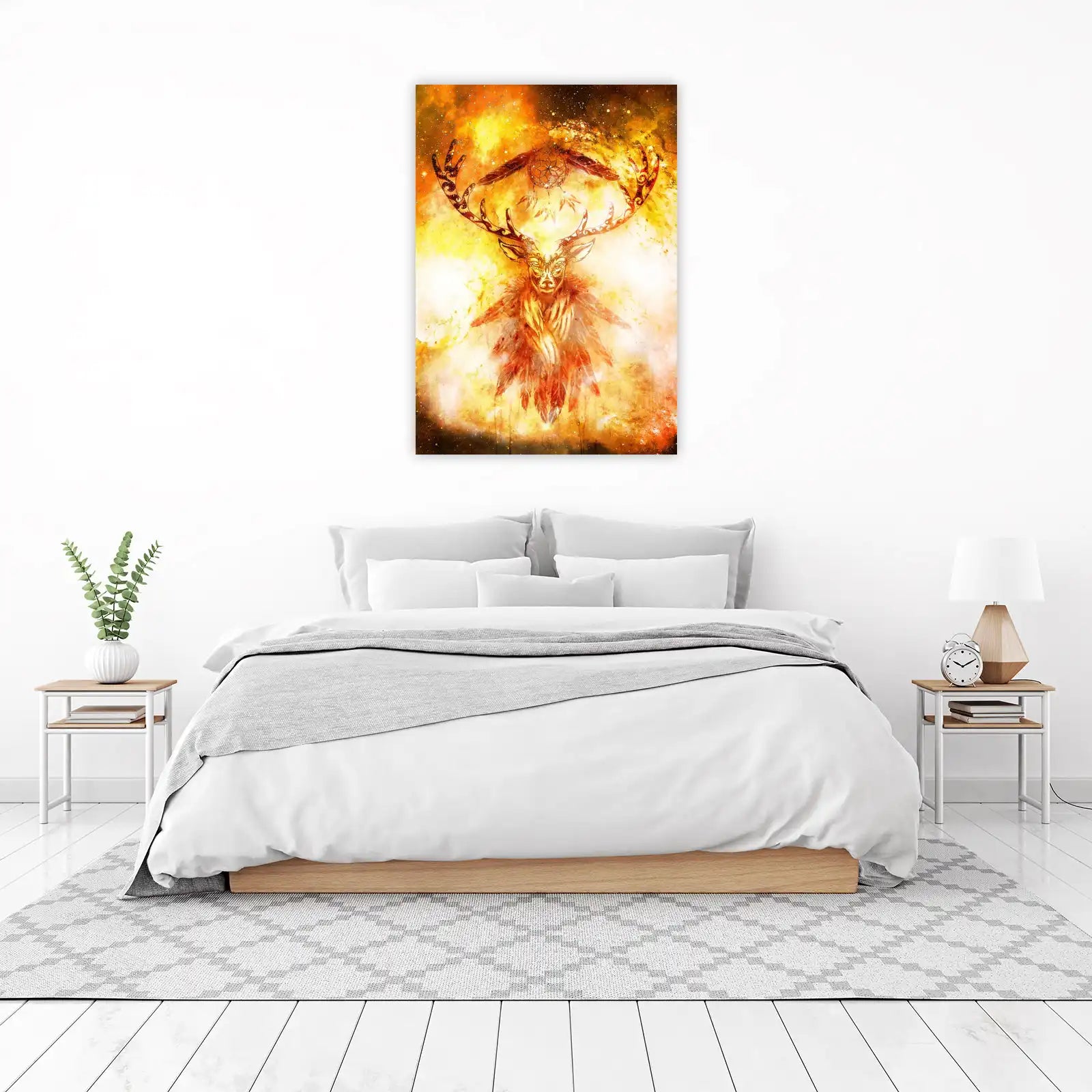Mystic Deer Dreamcatcher Spirit Wall Art